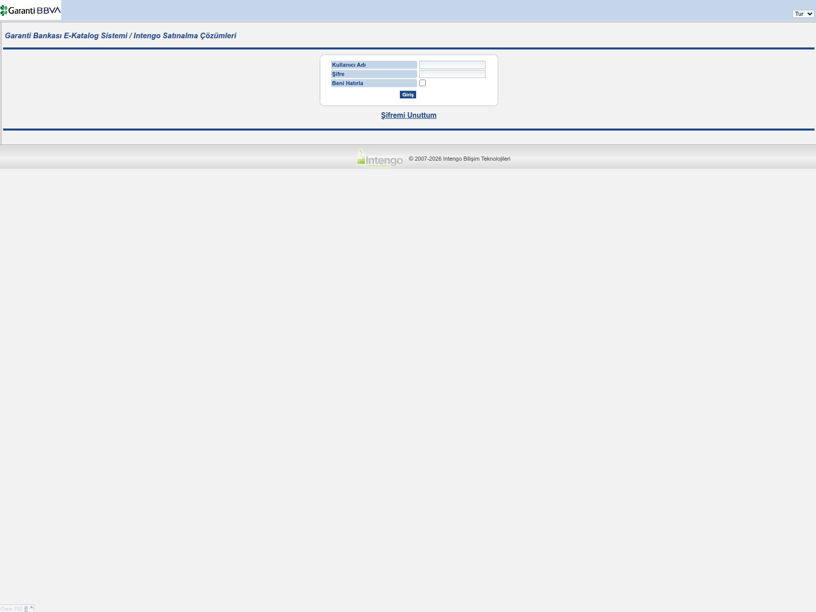 Screenshot of garantibankasi.intengo.com
