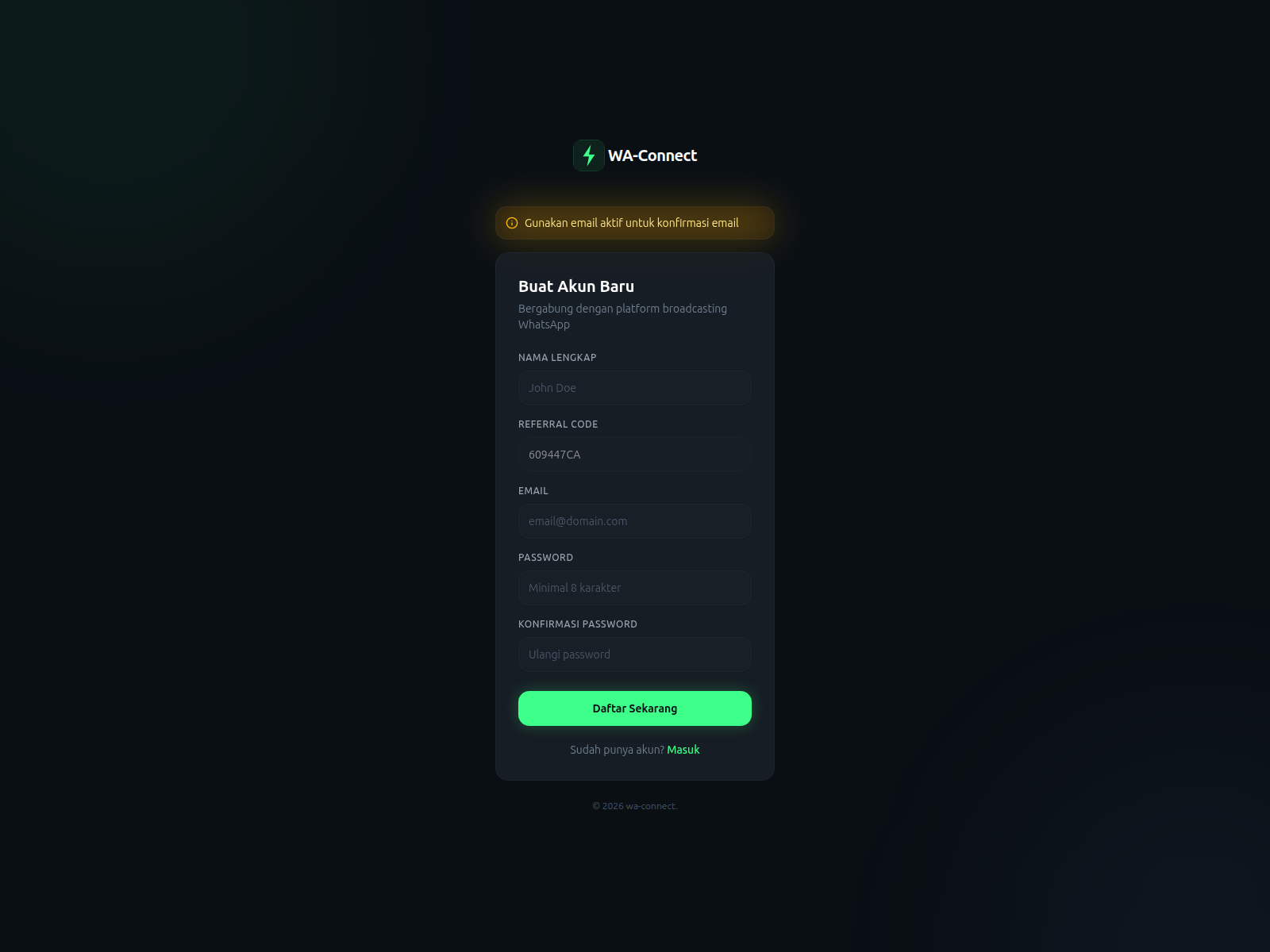 Screenshot of wa-connect.xyz