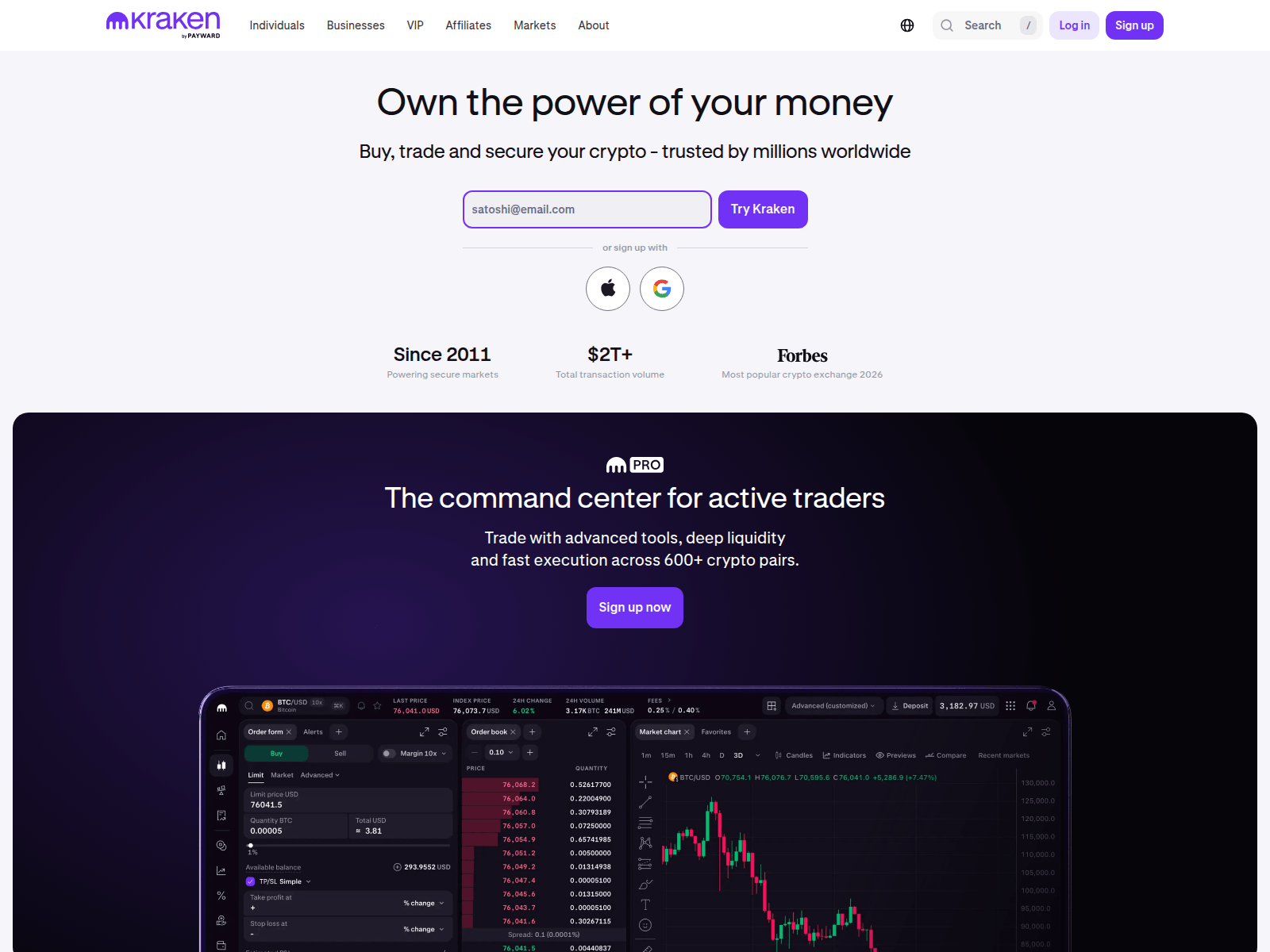 Screenshot of kraken.name