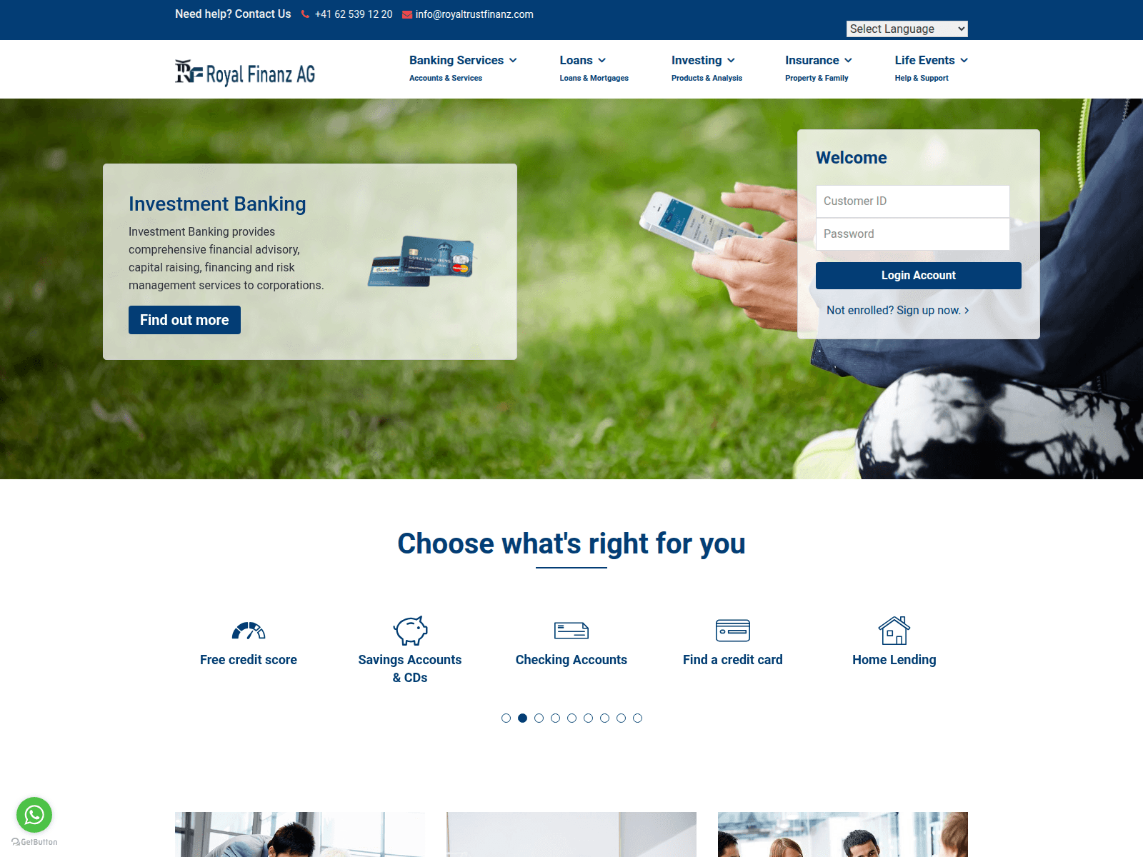 Screenshot of royaltrustfinanz.com