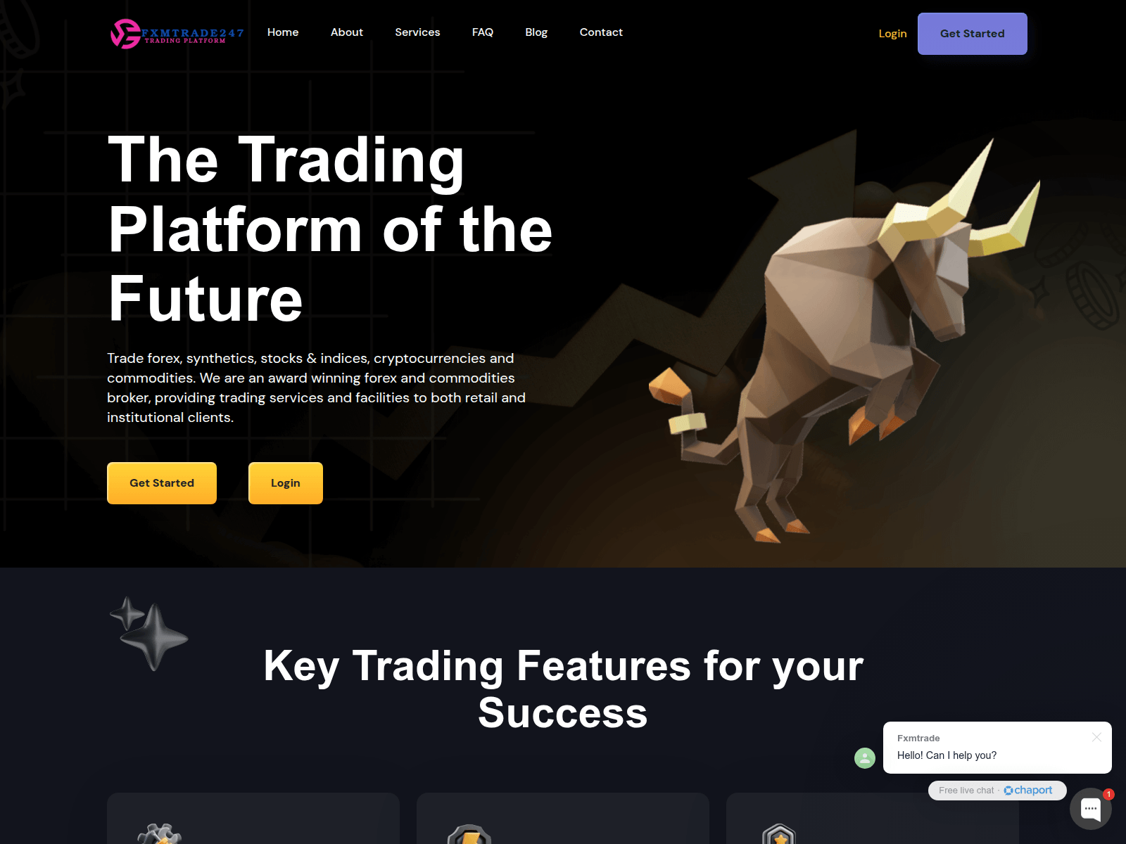 Screenshot of fxmtrade247.com