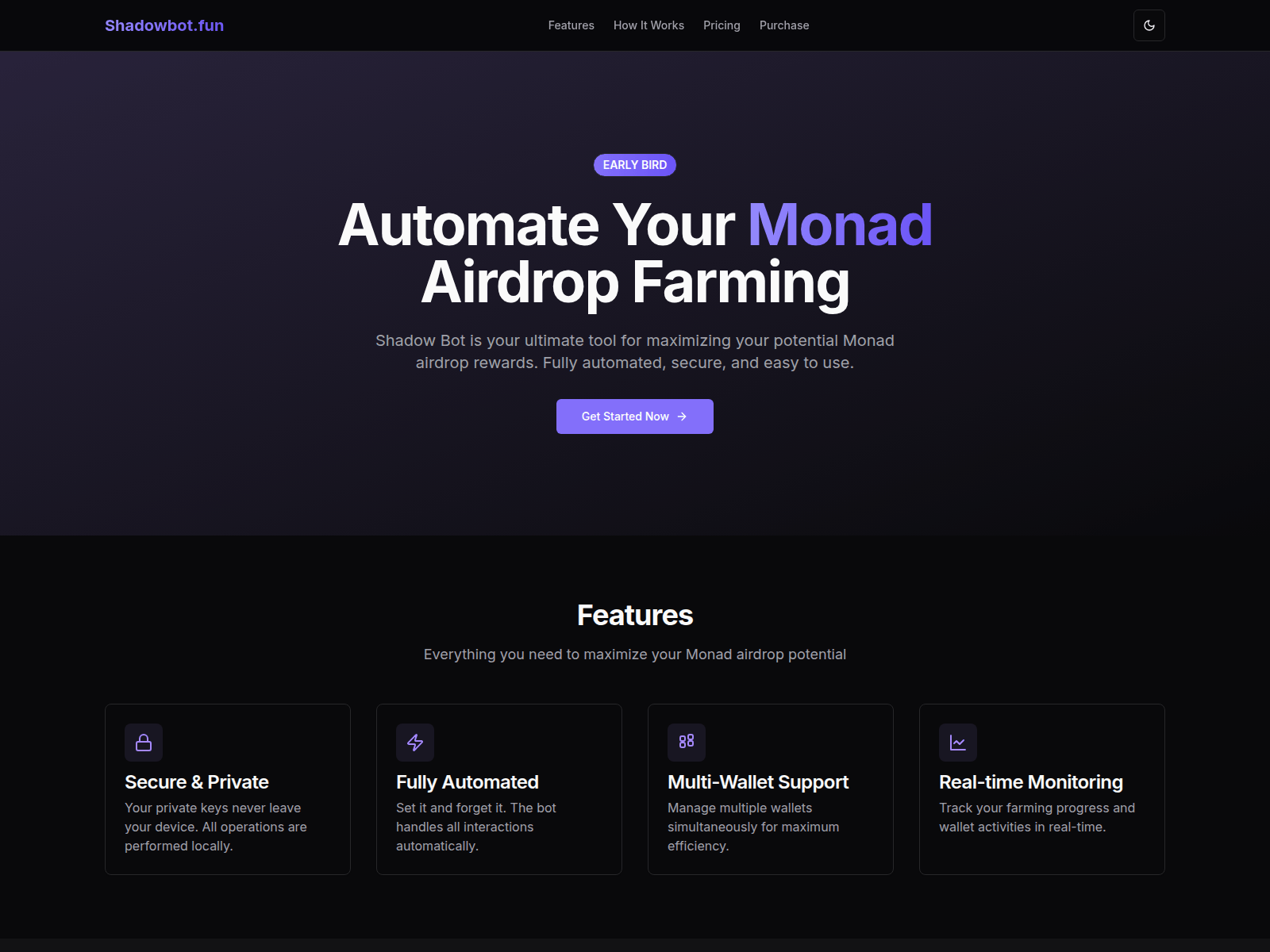 Screenshot of shadowbot-payment.pages.dev