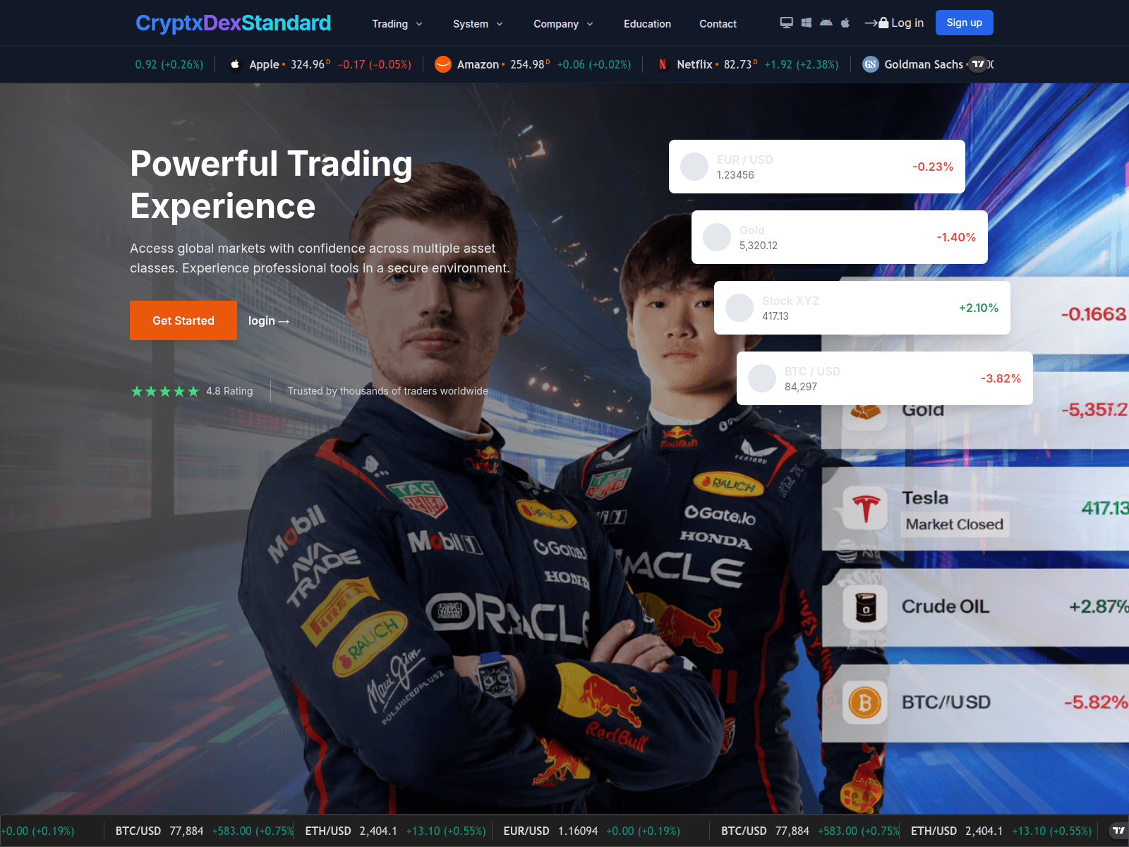 Screenshot of spheredexstandard.live