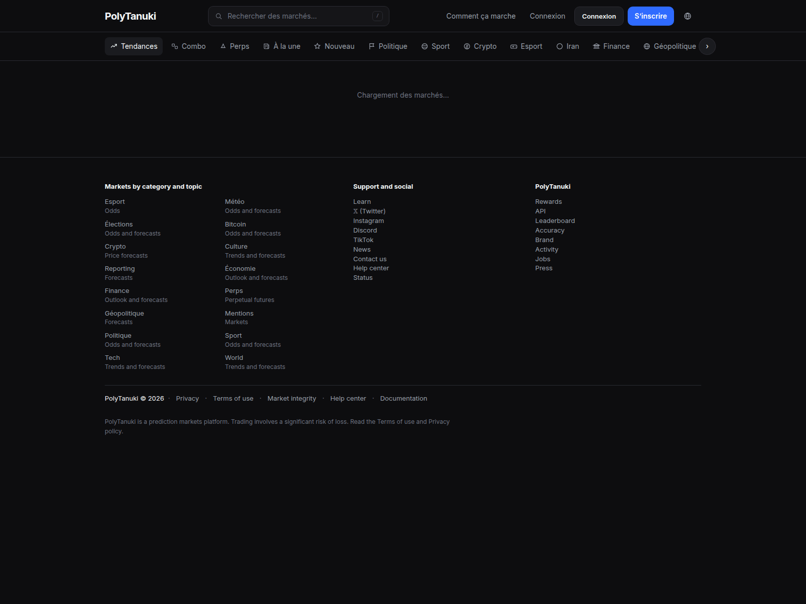 Screenshot of pollymarket.digital