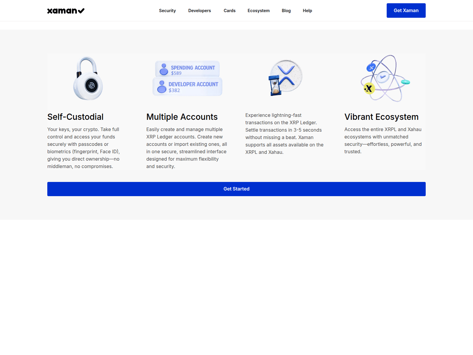Screenshot of xamanwallet.app