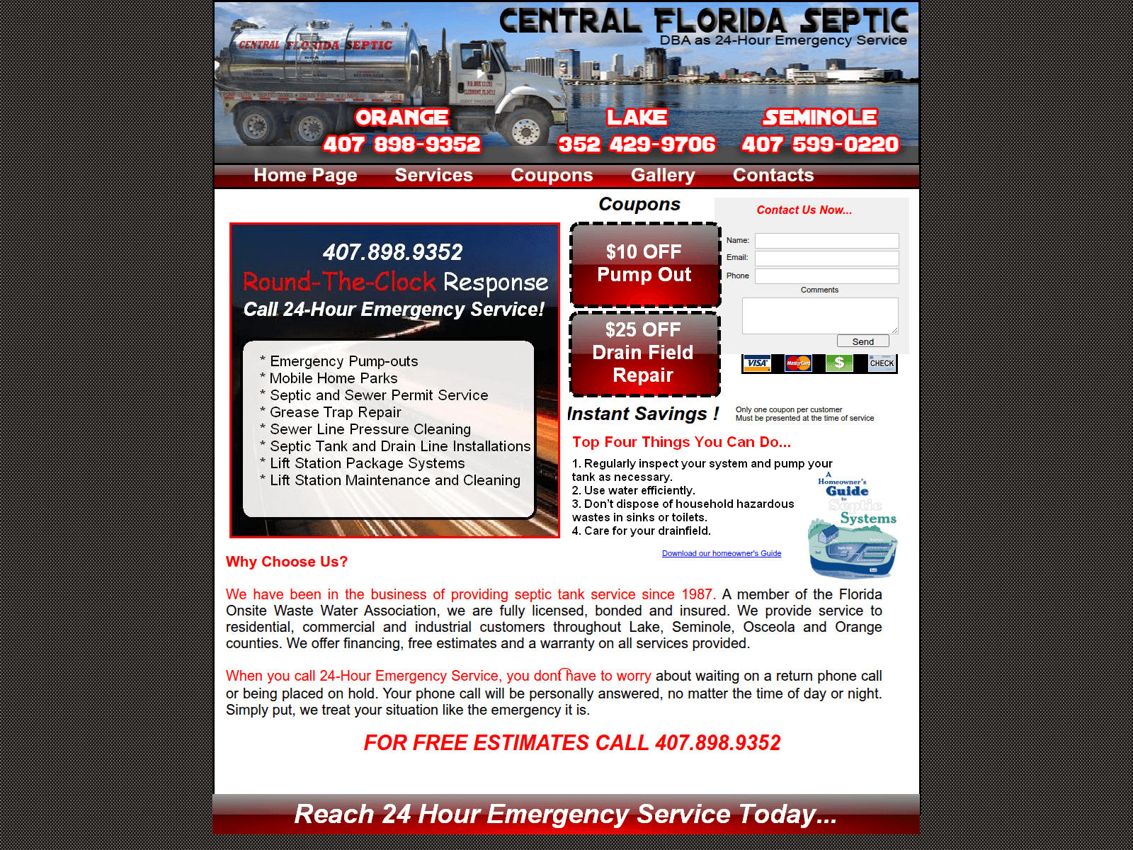 Screenshot of quicksepticservice.com