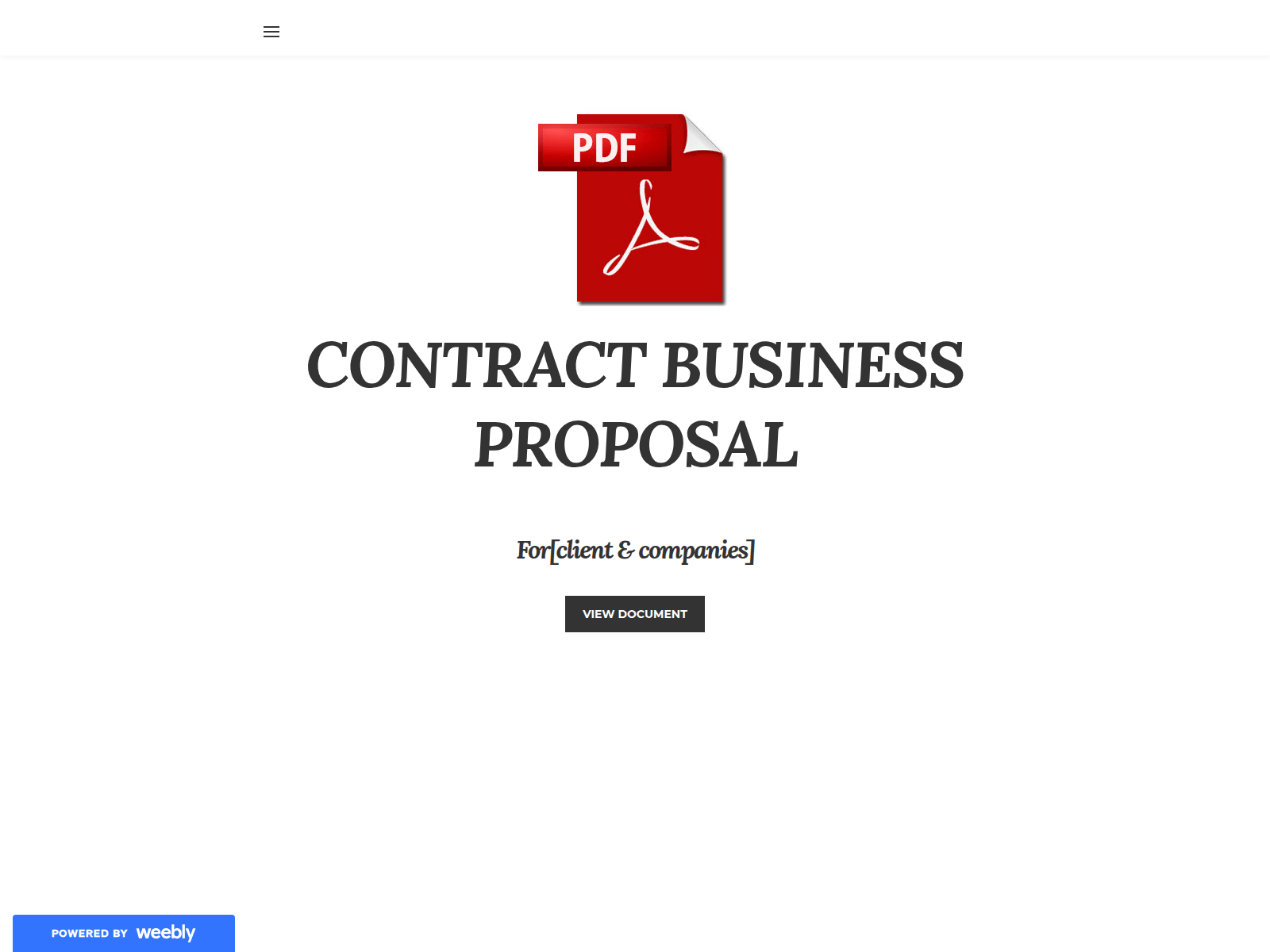 Screenshot of contractproposa.weebly.com
