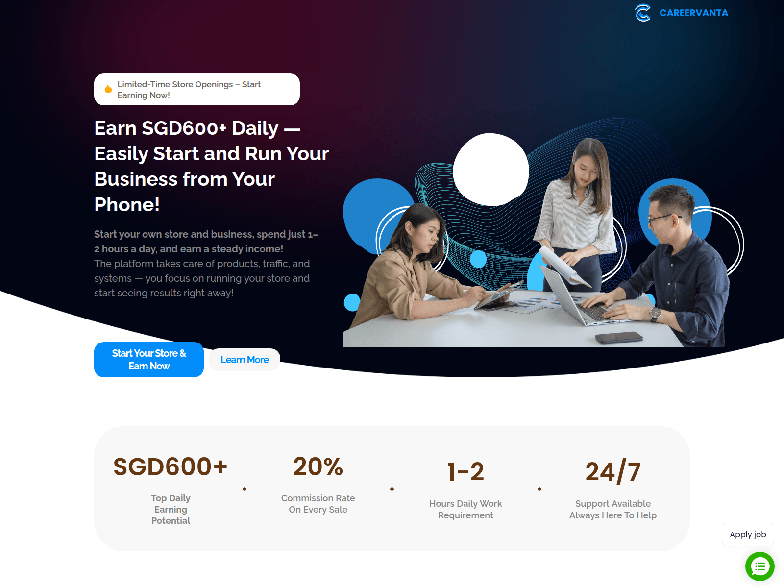 Screenshot of careervanta.online