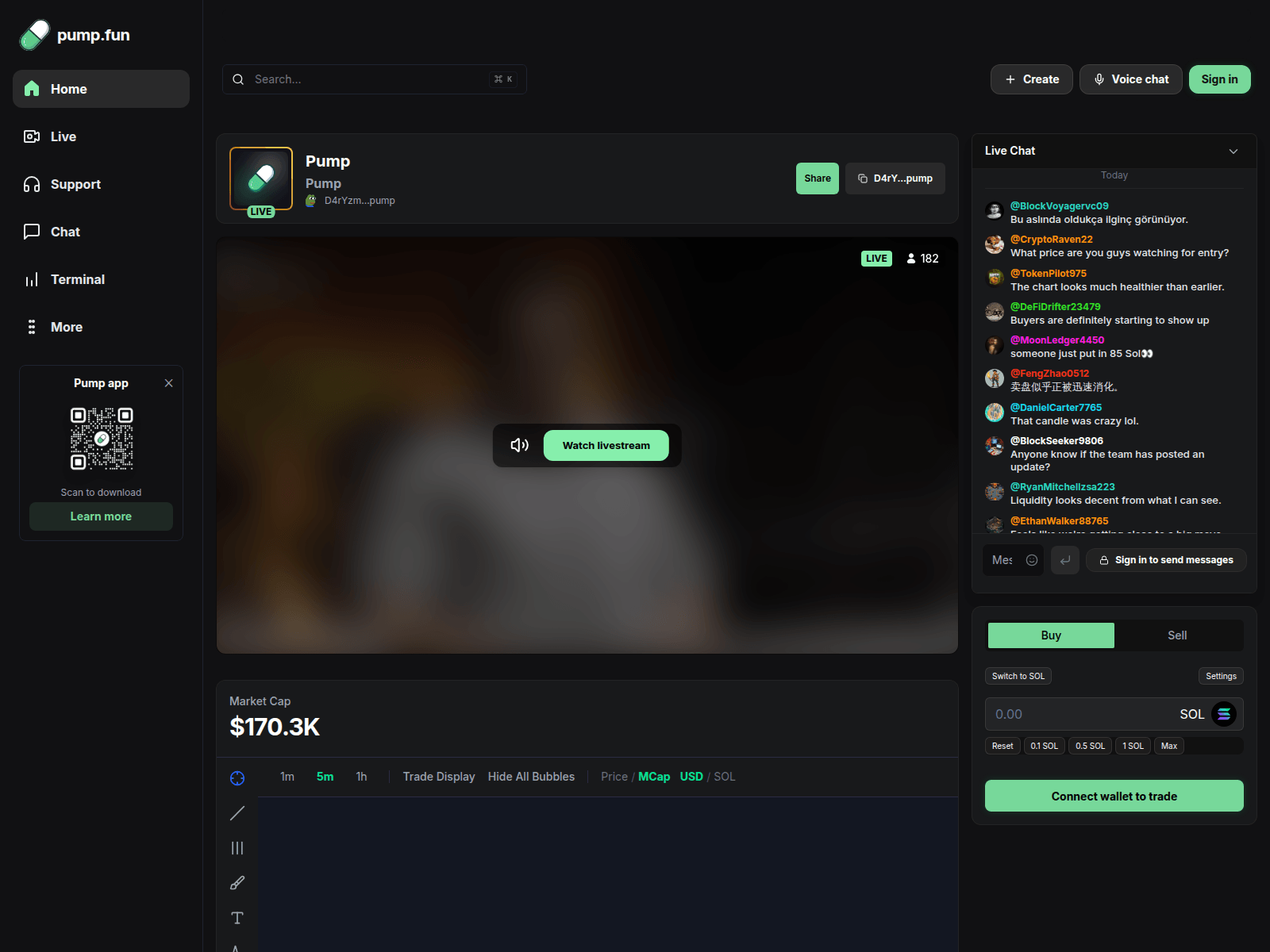 Screenshot of livepumpsolstreamers.xyz