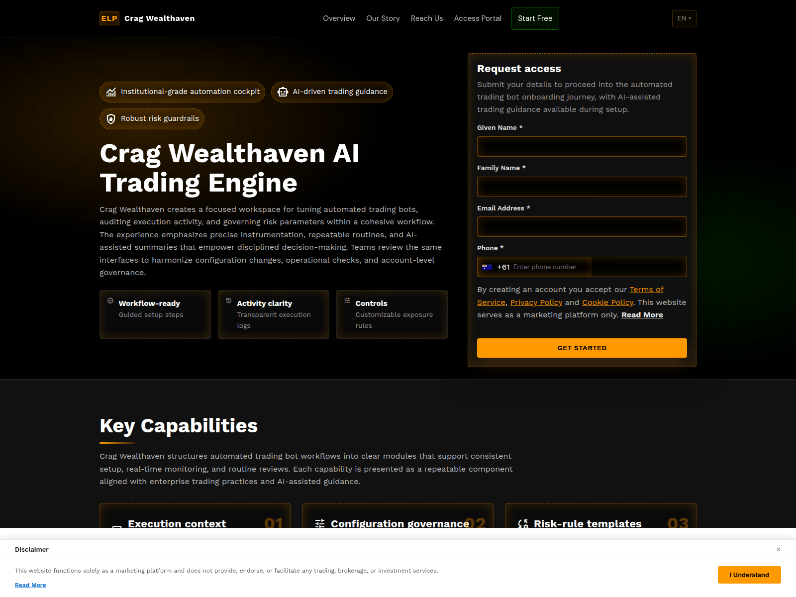 Screenshot of cragwealthaven.digital