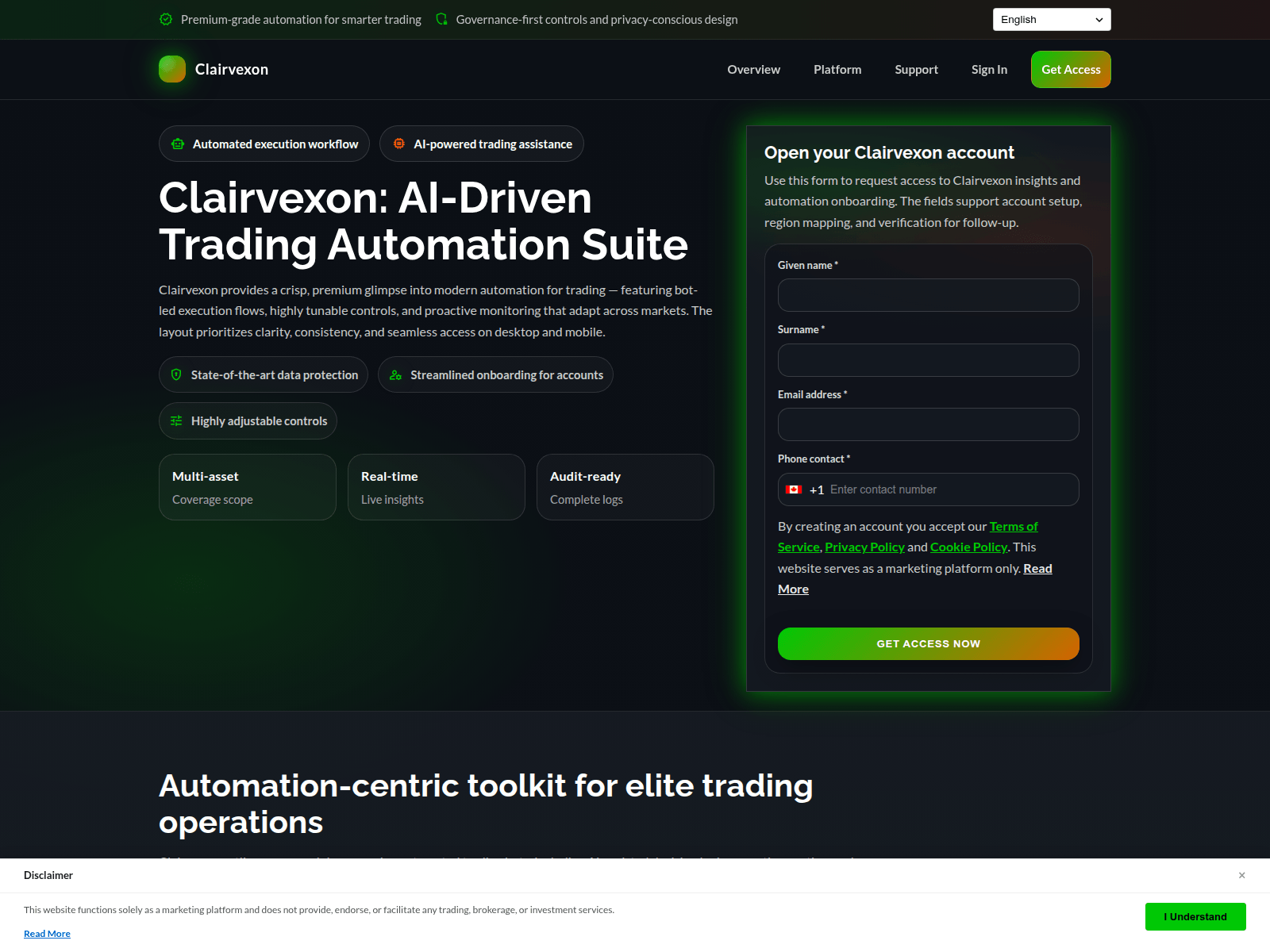 Screenshot of clairvexon.digital