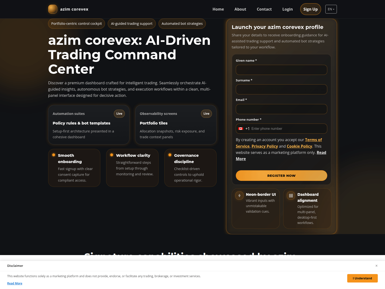 Screenshot of azimcorevex.pro