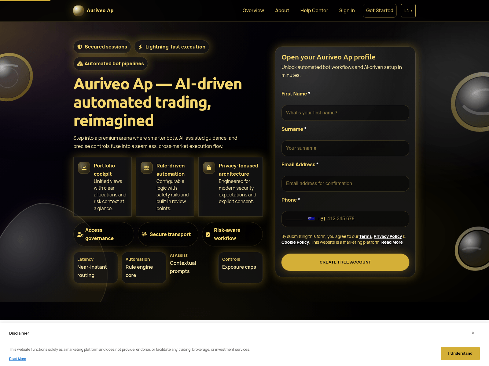 Screenshot of auriveoap.digital
