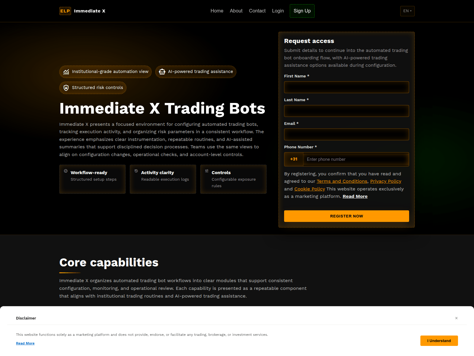 Screenshot of immediatex.digital