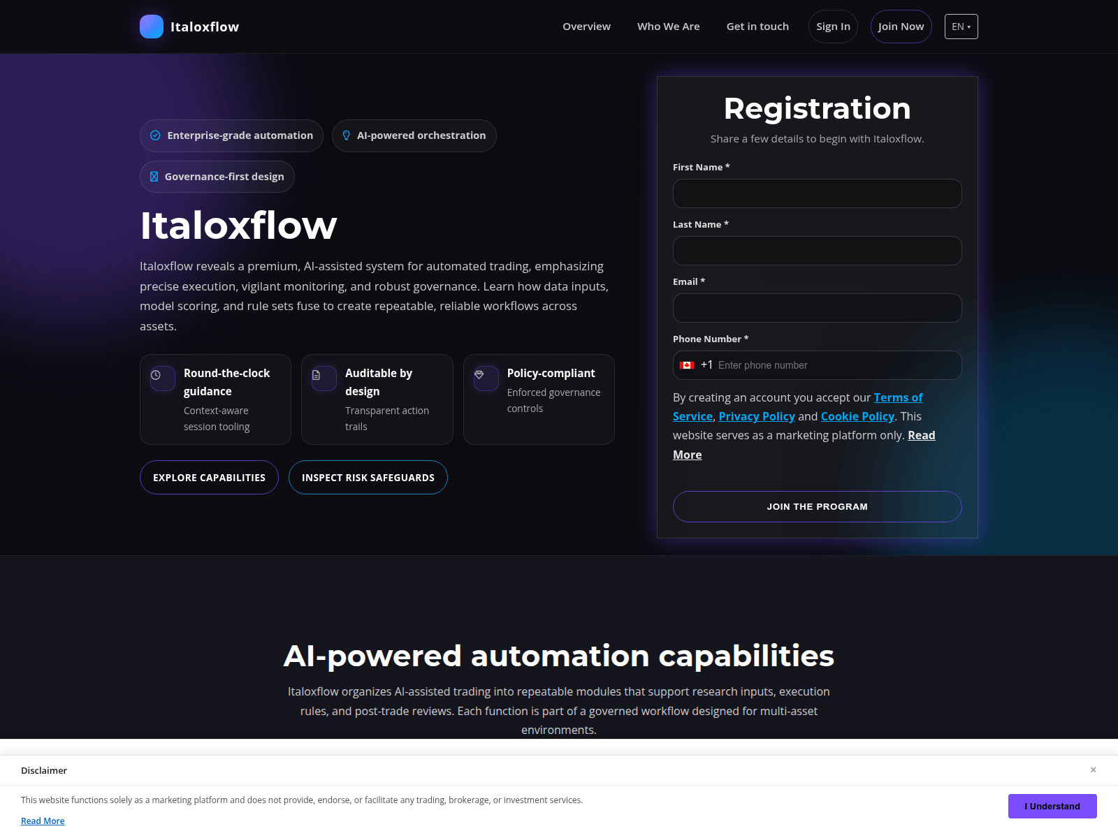 Screenshot of italoxflow.digital