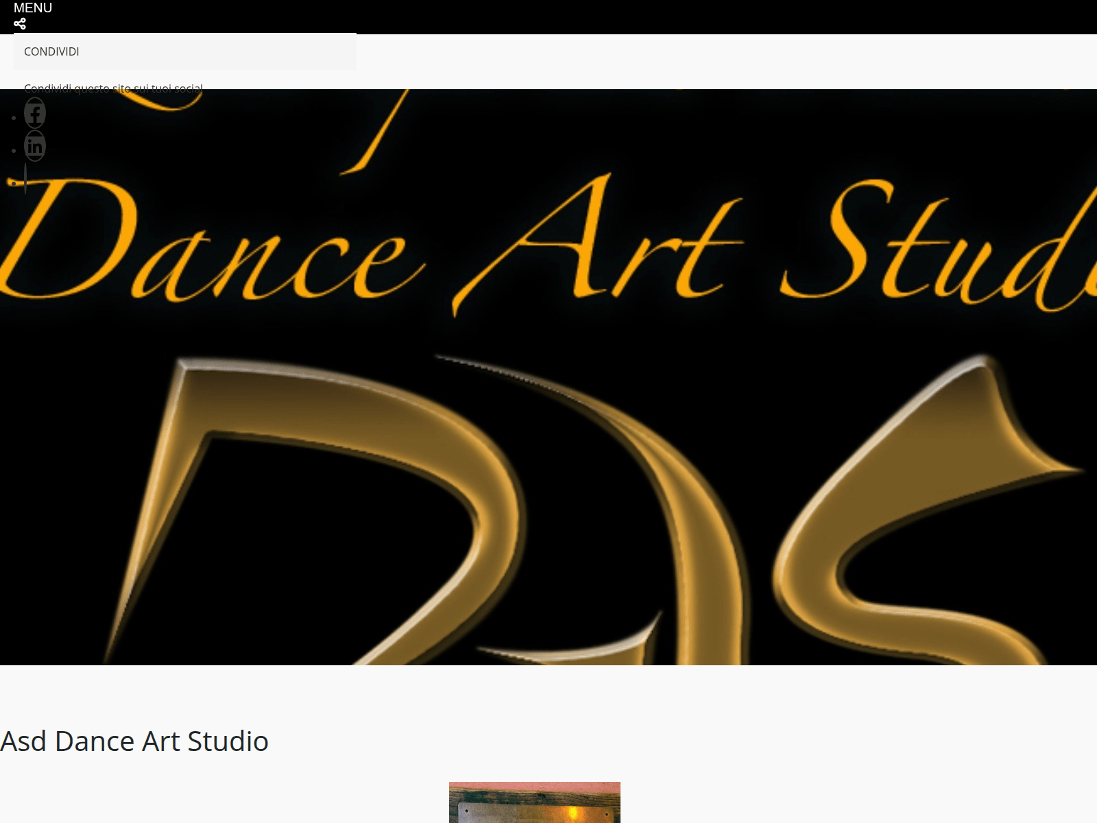 Screenshot of danceartstudio.live