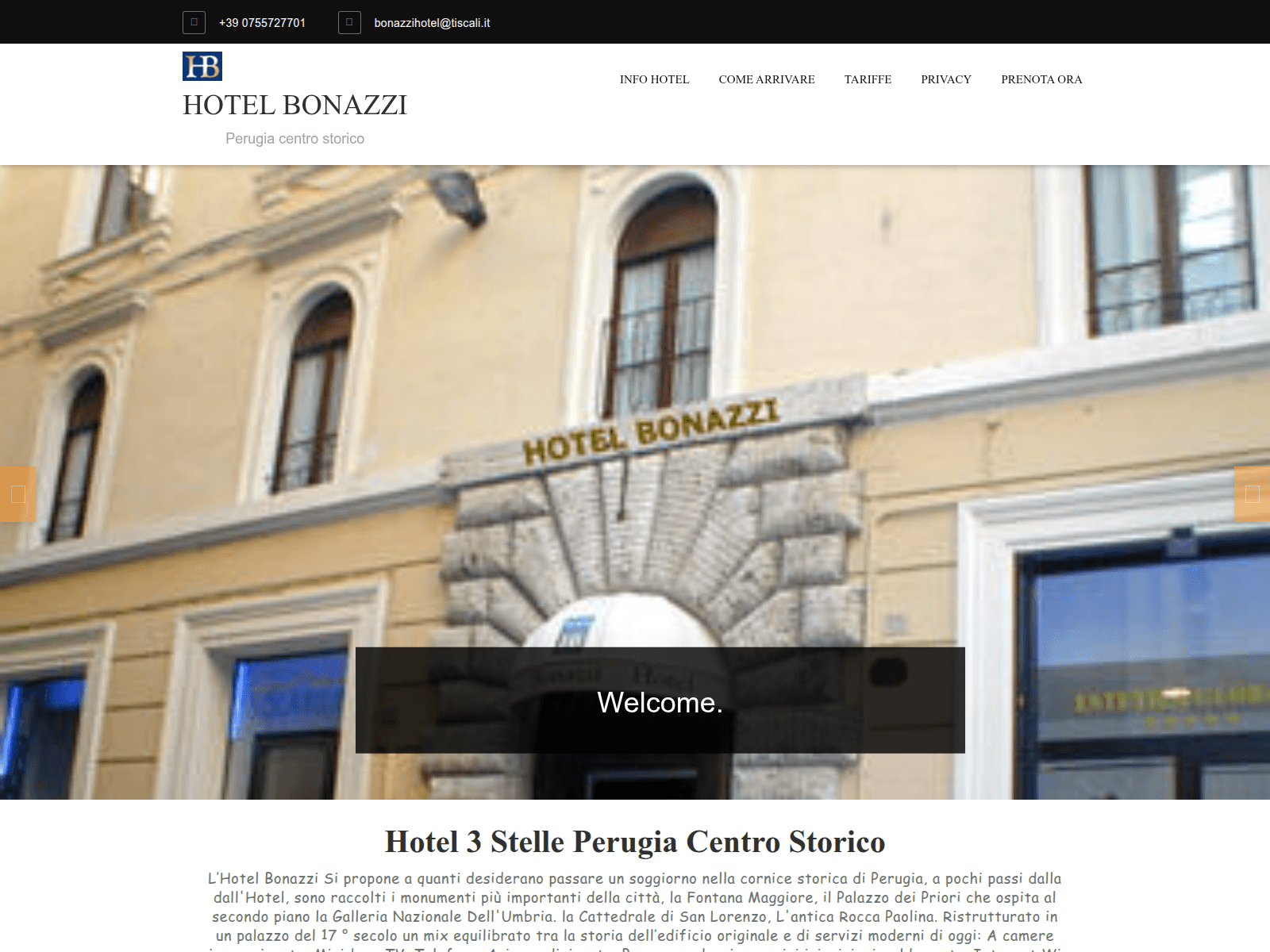 Screenshot of bonazzihotel.live