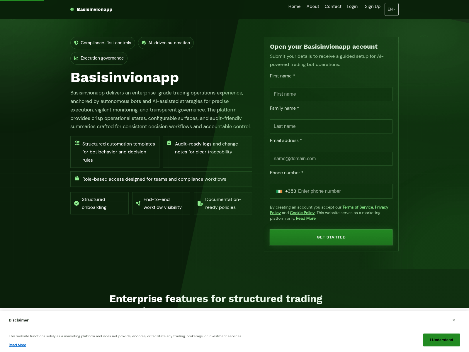 Screenshot of basisinvionapp.pro