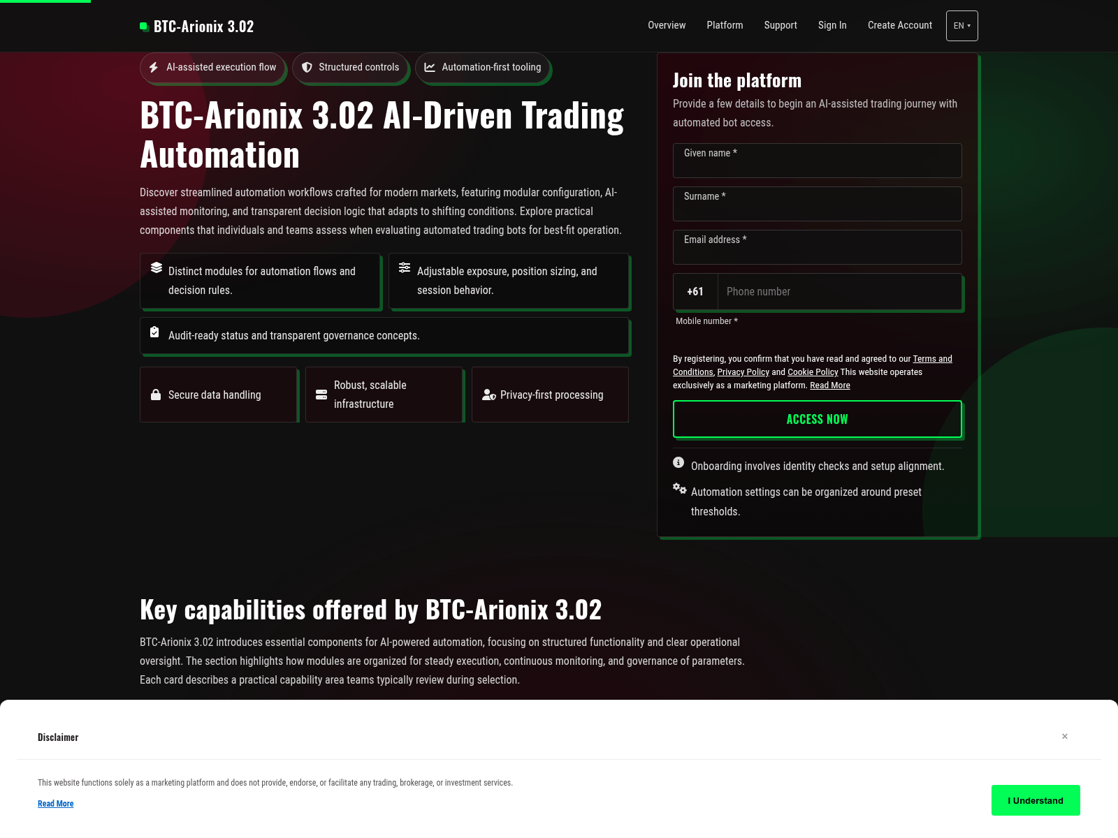 Screenshot of btc-arionix.click