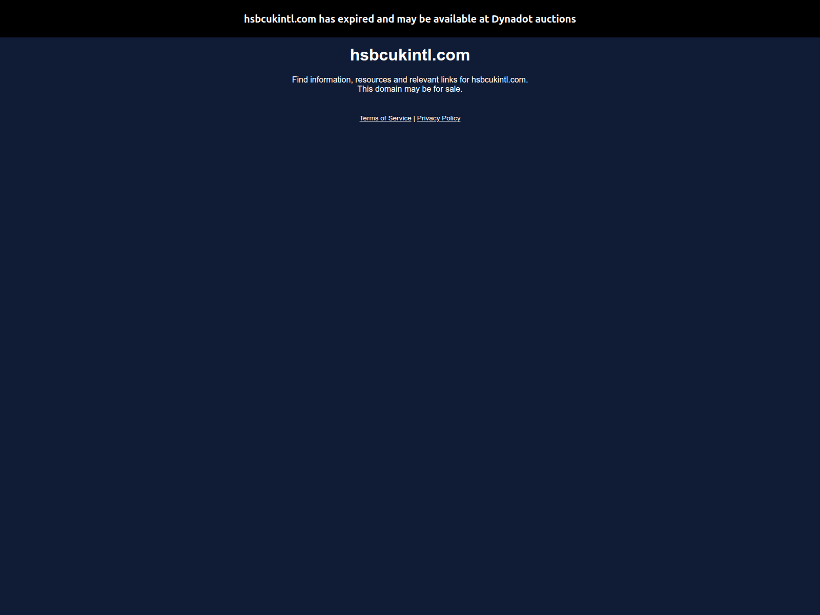 Screenshot of hsbcukintl.com