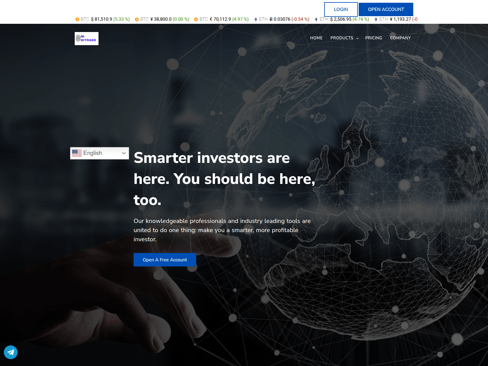 Screenshot of m-bitrades.com
