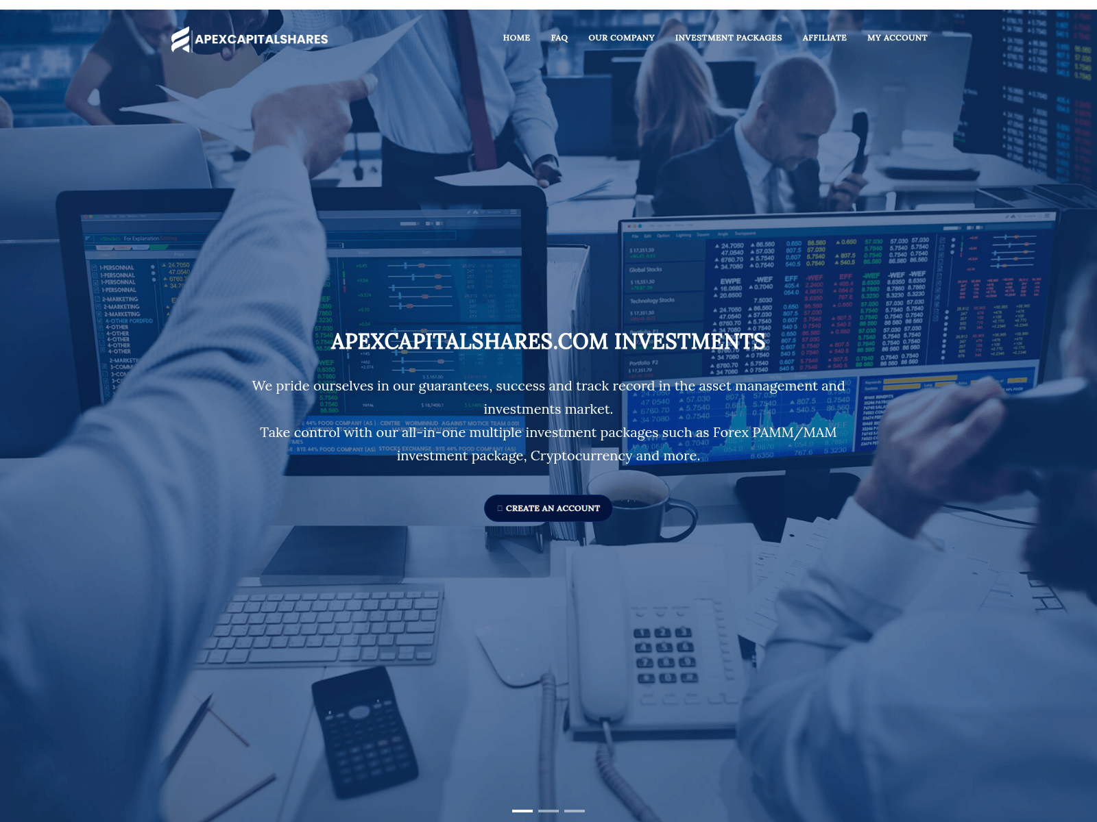 Screenshot of apexcapitalshares.com