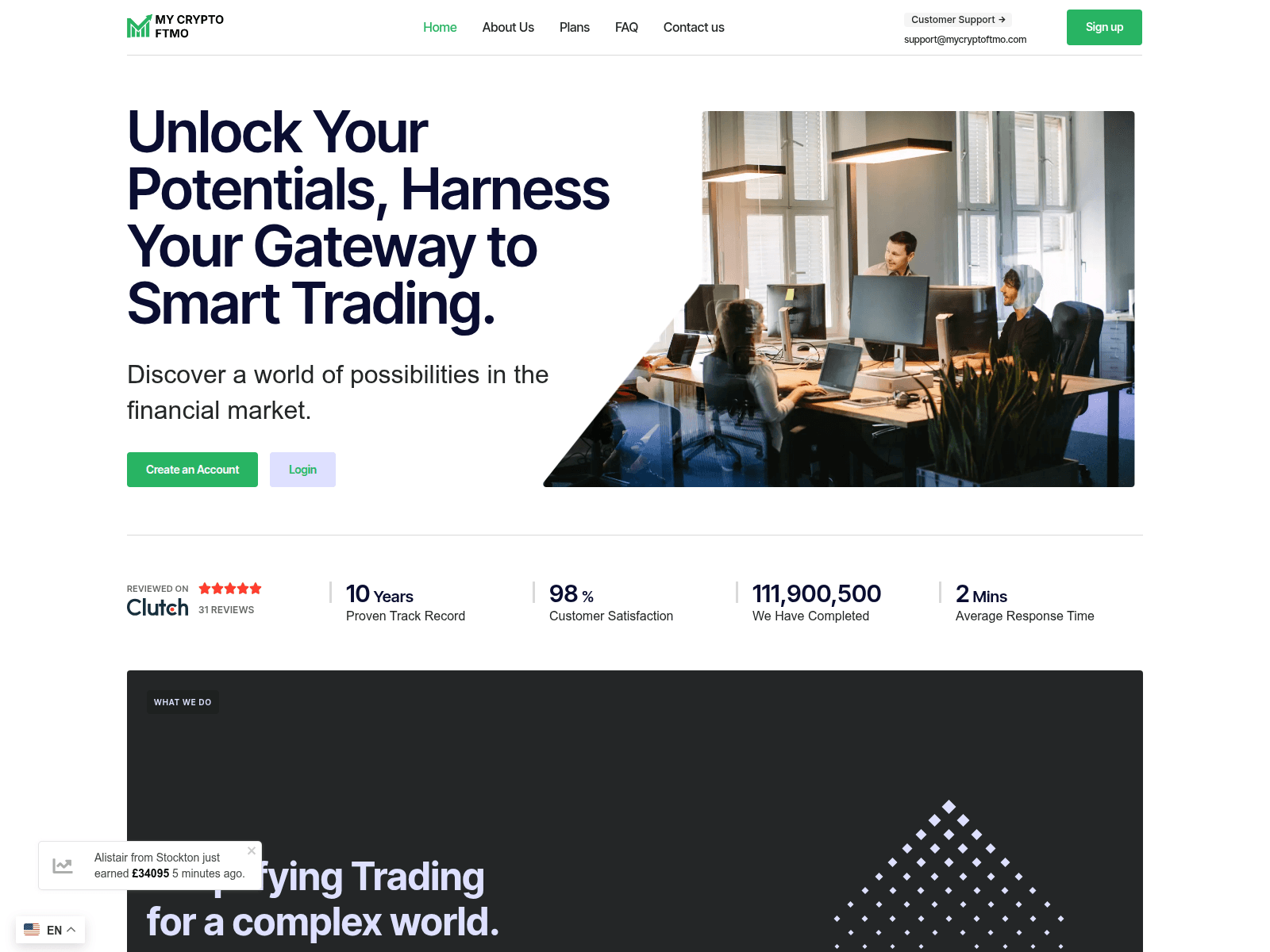 Screenshot of mycryptoftmo.com