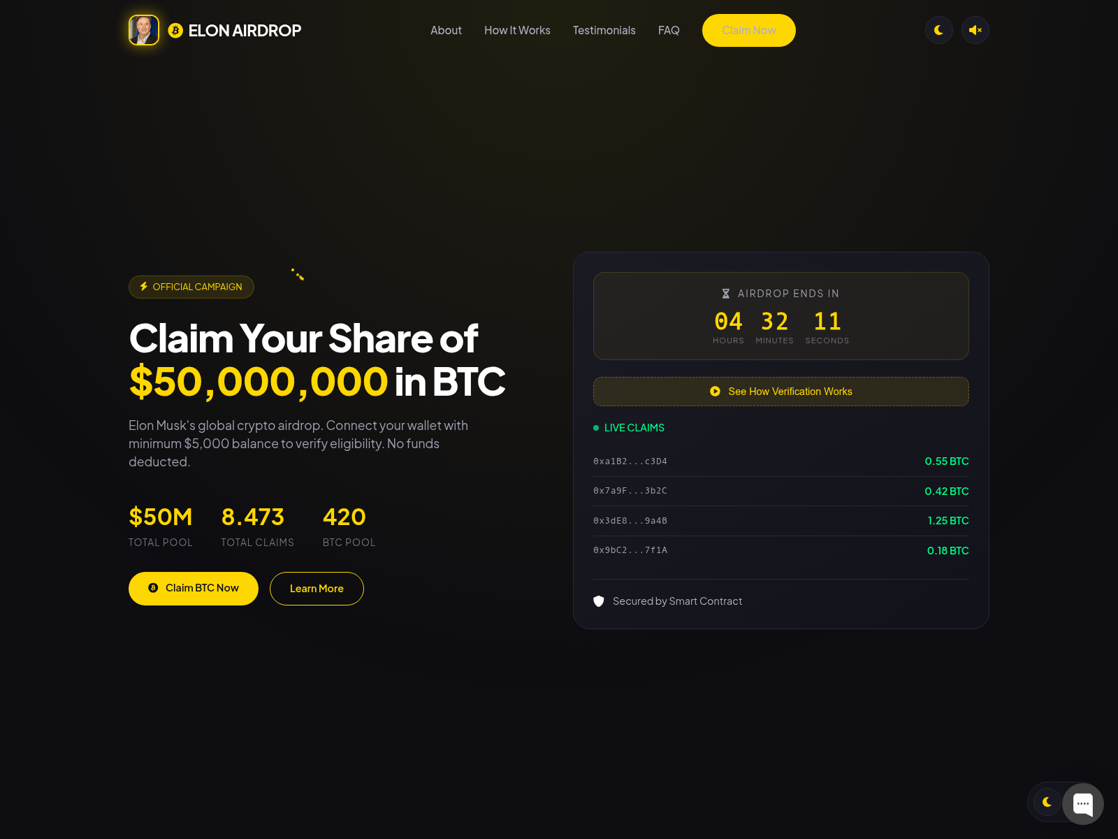 Screenshot of elonairdrop-reward.pages.dev
