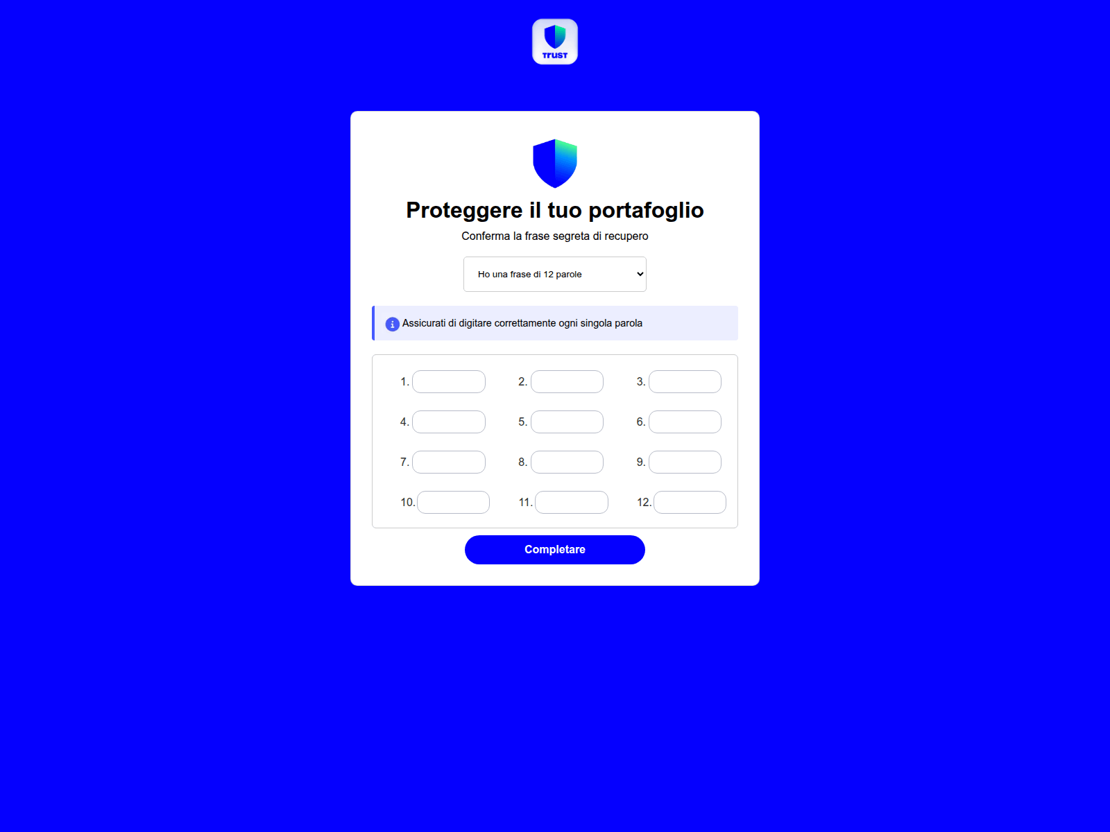 Screenshot of trustwallet-recovery.com