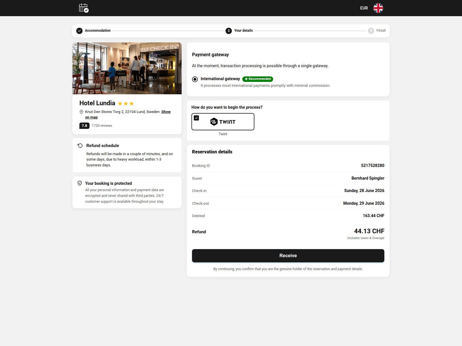 Screenshot of umrechnung.chinashcapital.com