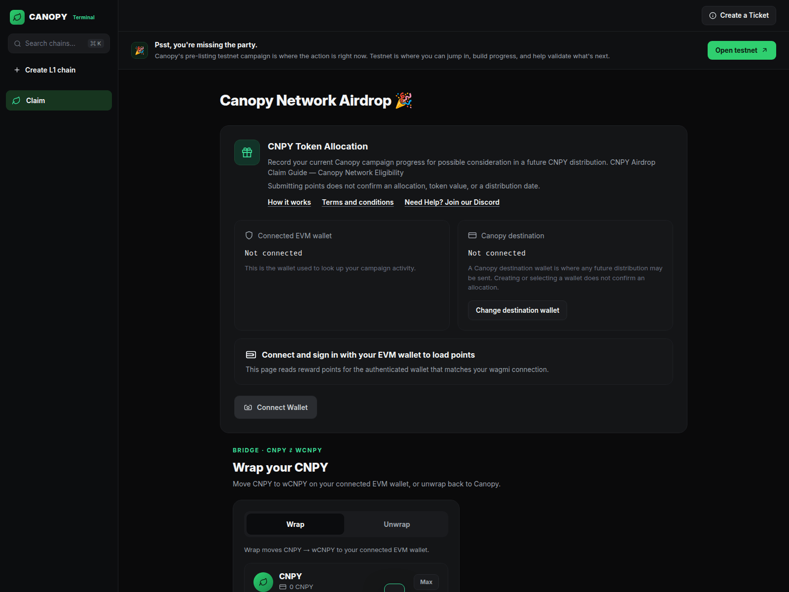 Screenshot of canopynetwork.icu