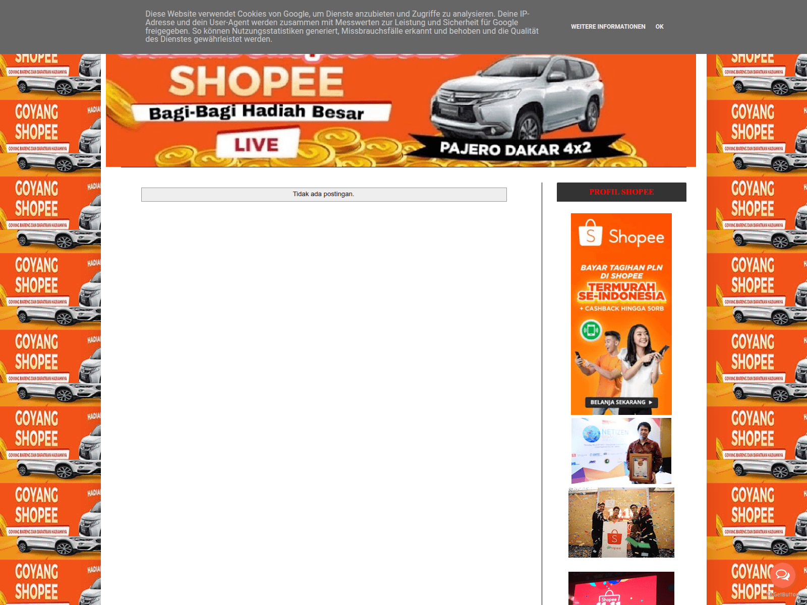 Screenshot of hadiahshopee552.blogspot.com