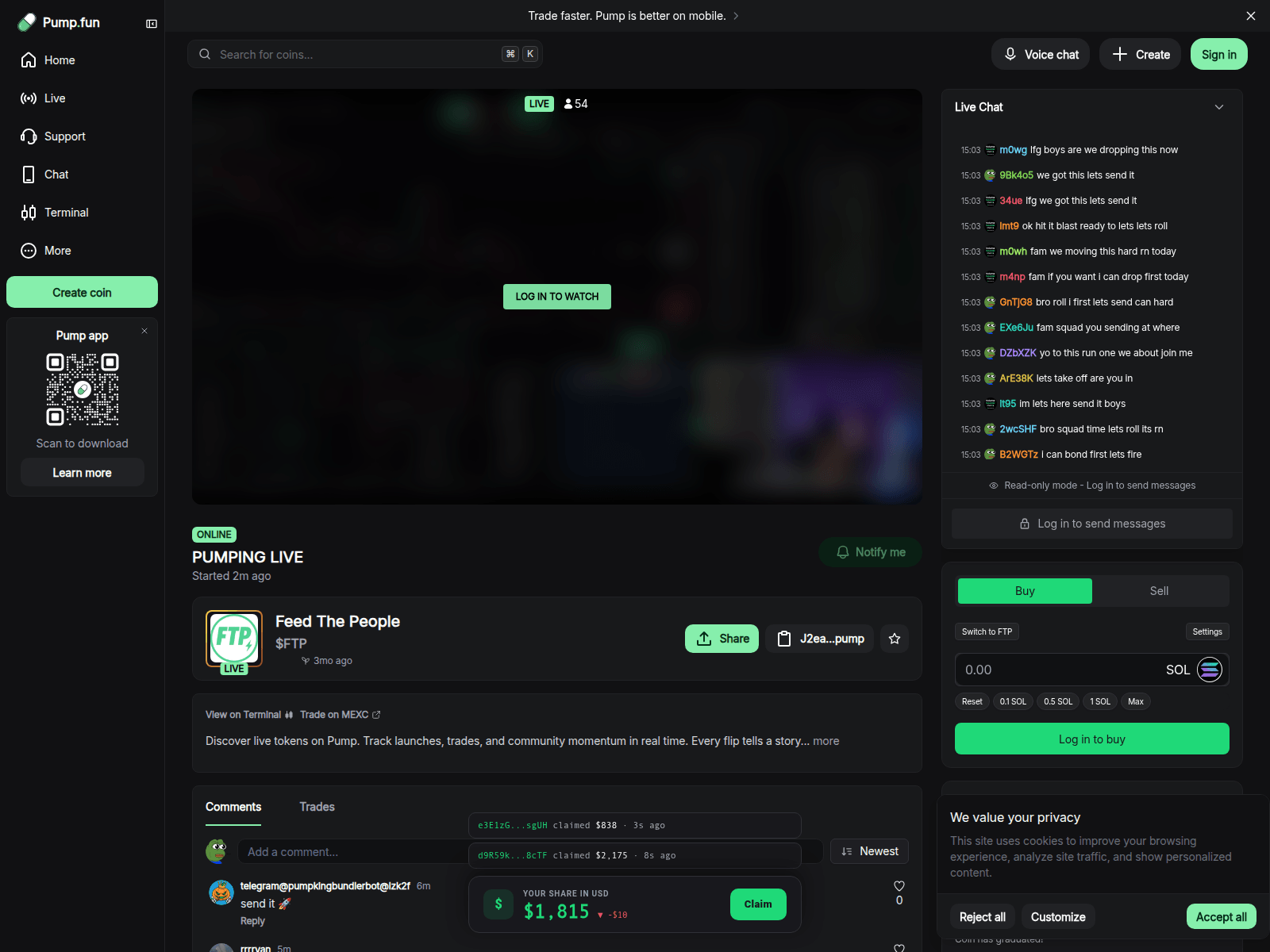 Screenshot of pummp.top