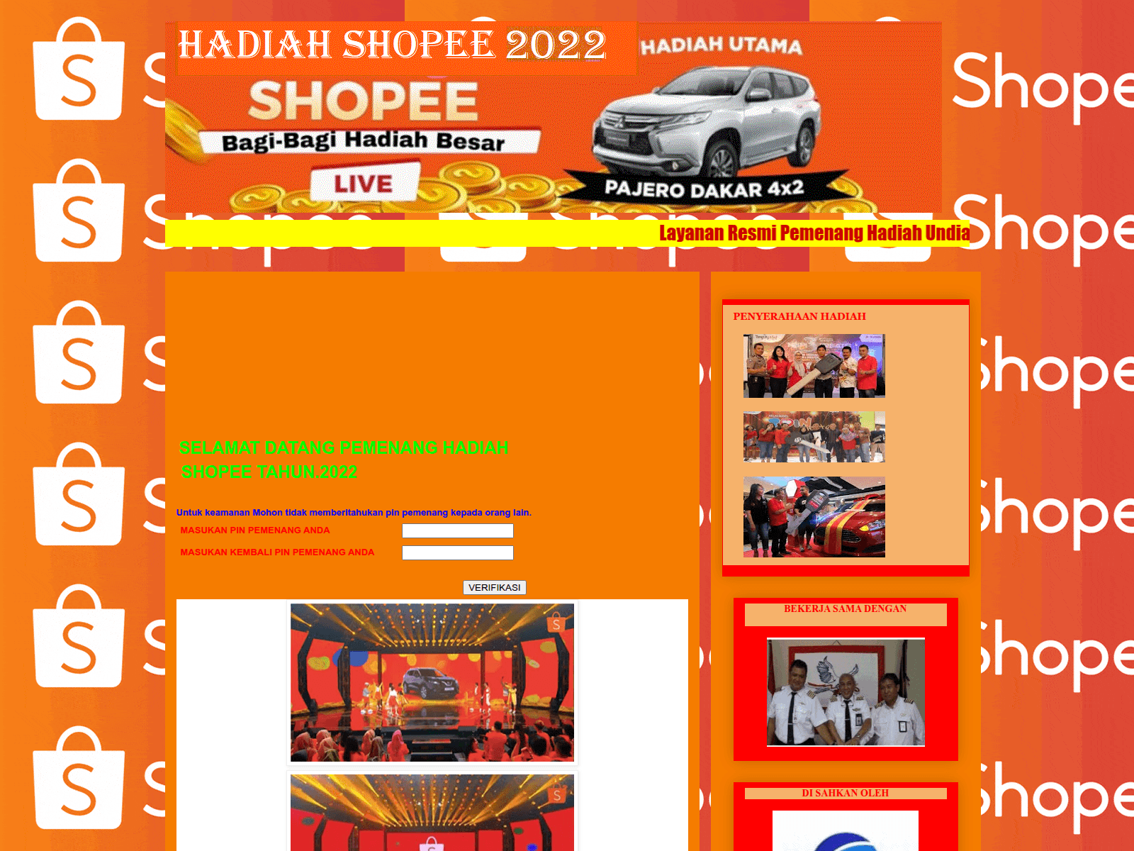 Screenshot of hadiahshopee63.blogspot.com