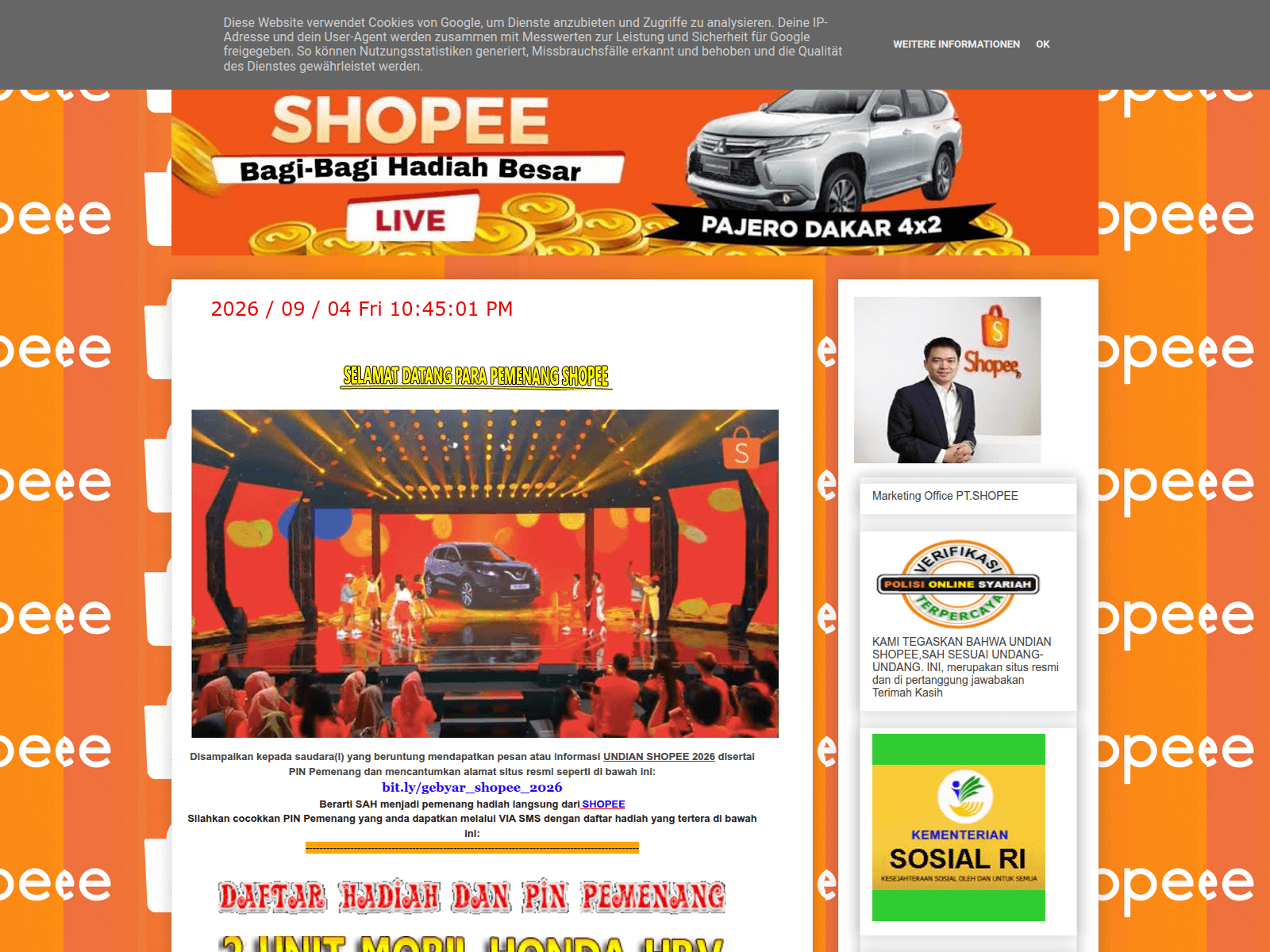 Screenshot of gebyar-shopee2026.blogspot.com