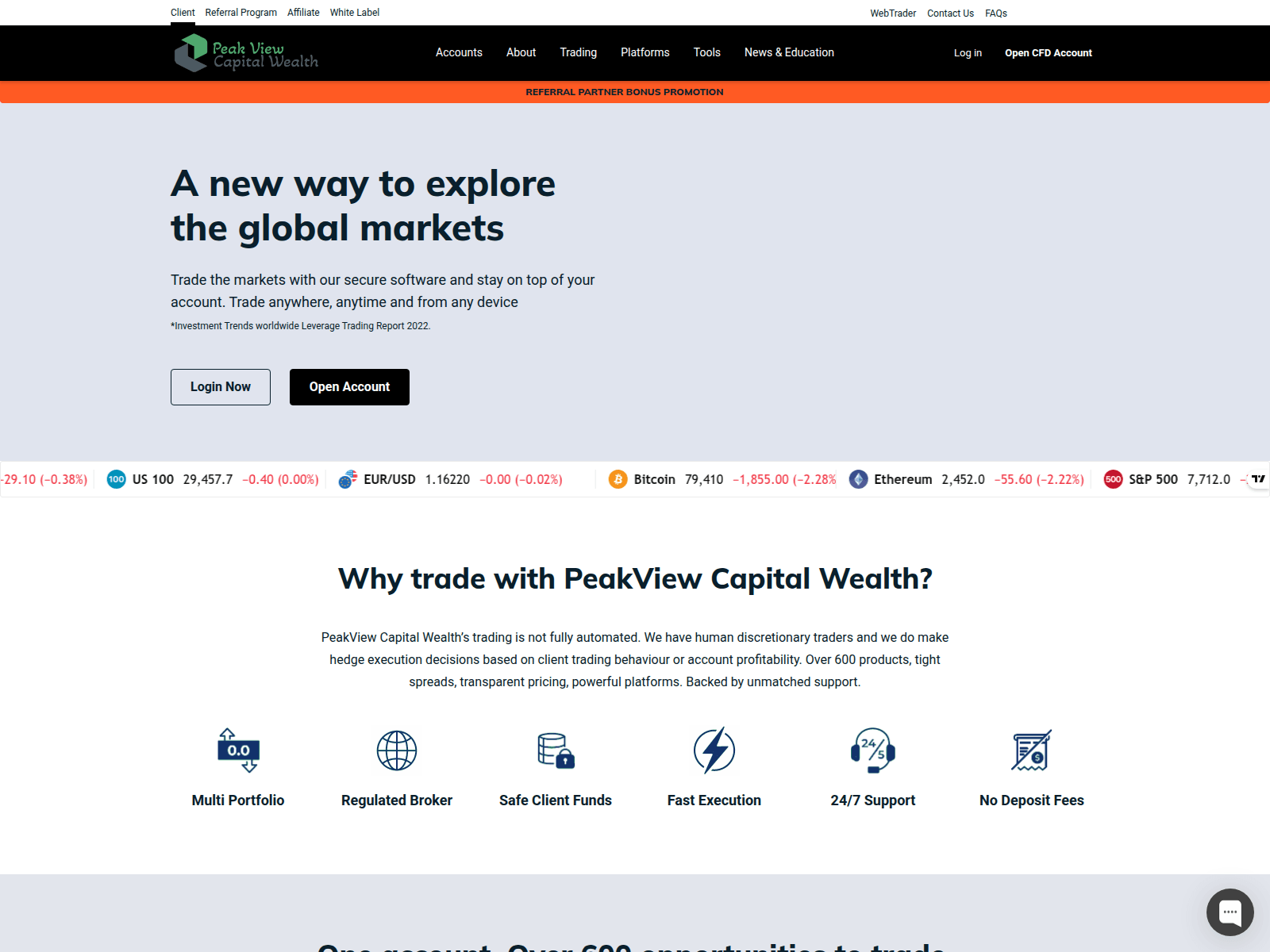 Screenshot of peakviewcapitalwealth.com