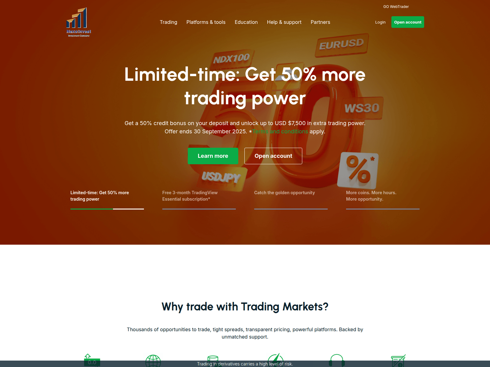 Screenshot of nexainvest.life