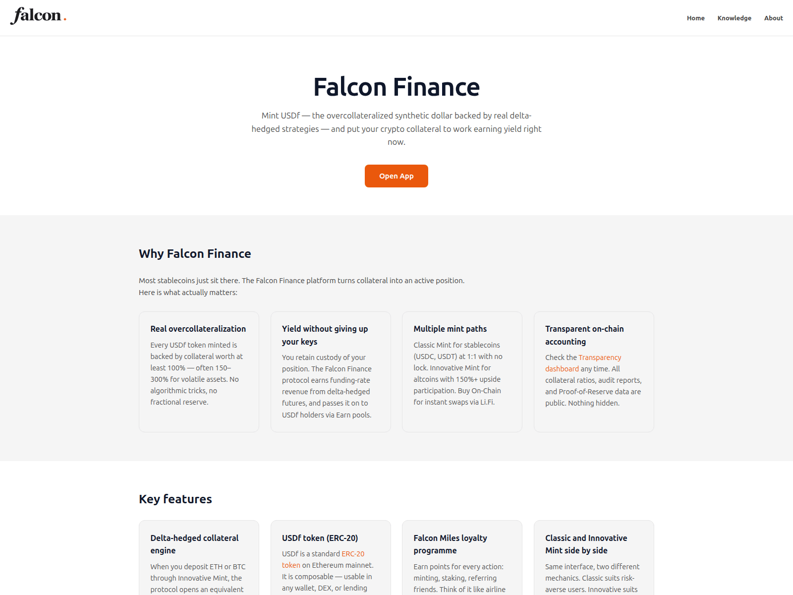 Screenshot of falcon-finances.net