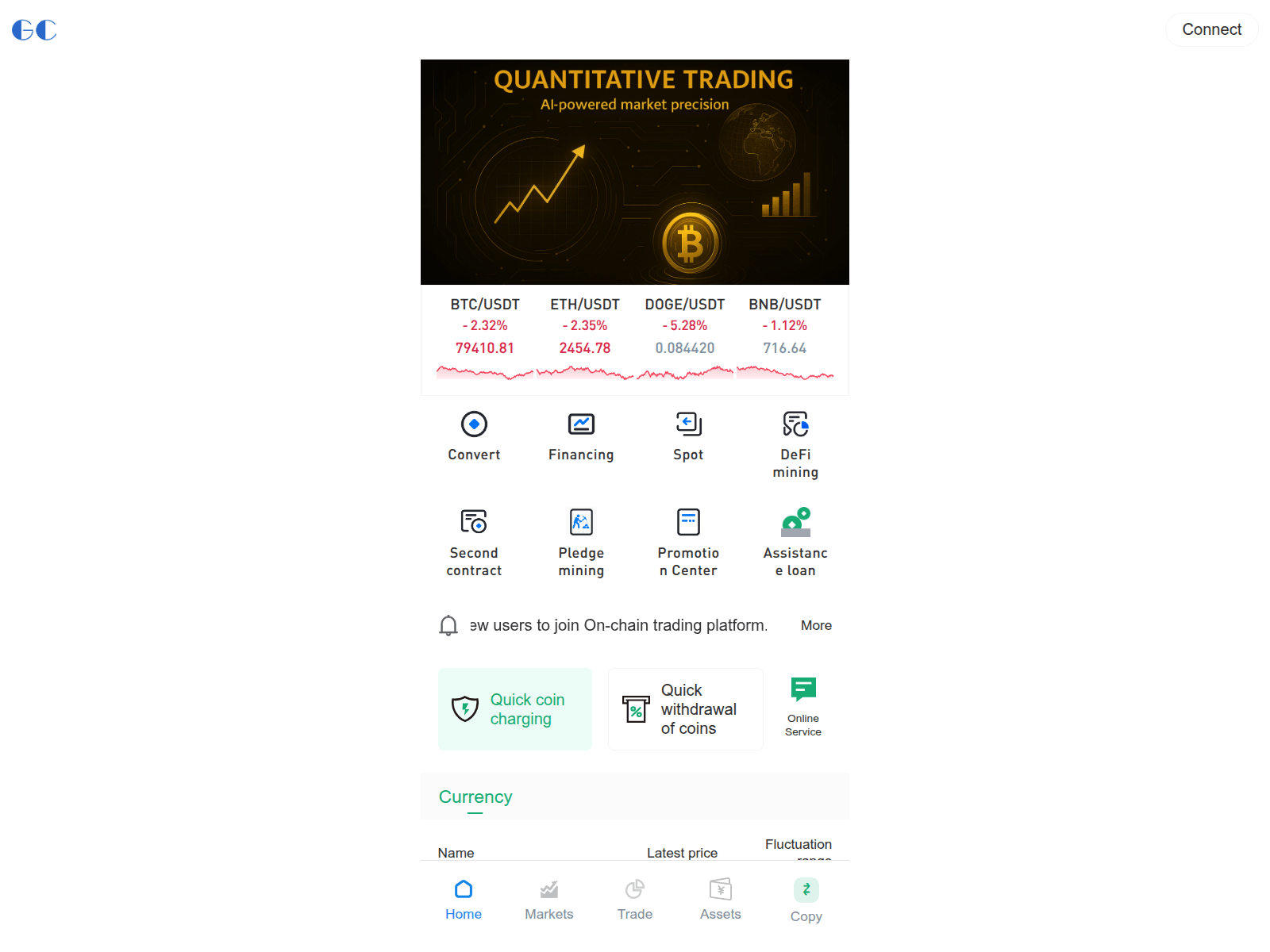 Screenshot of cryonchain.com