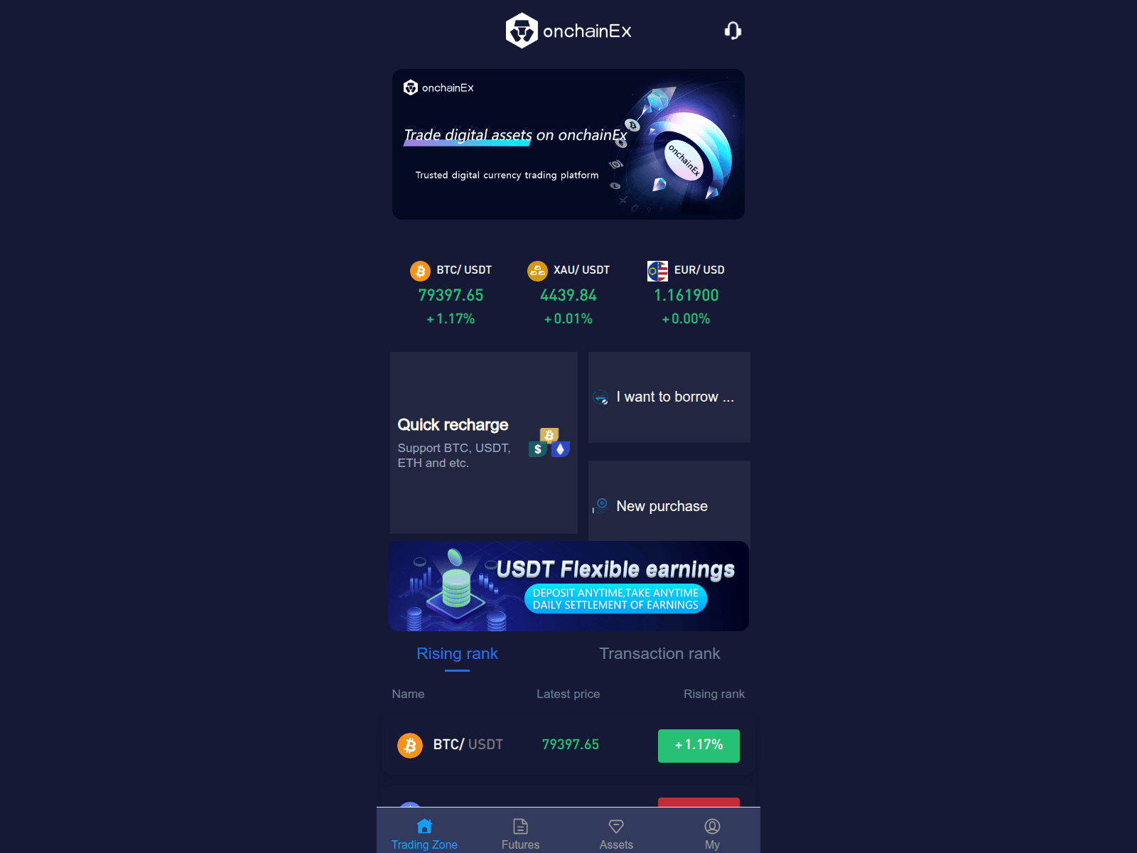 Screenshot of onchainex.vip