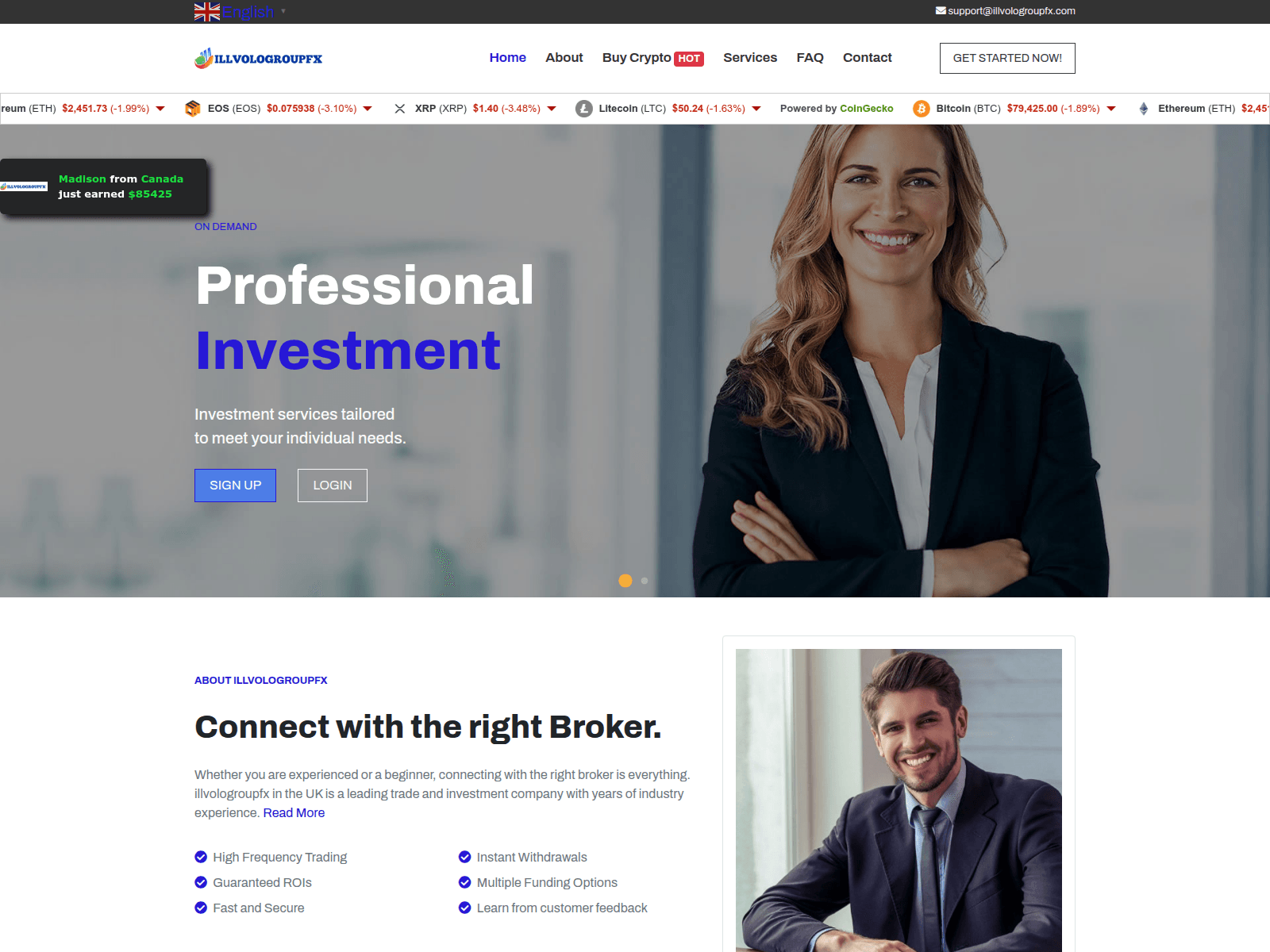 Screenshot of illvologroupfx.com