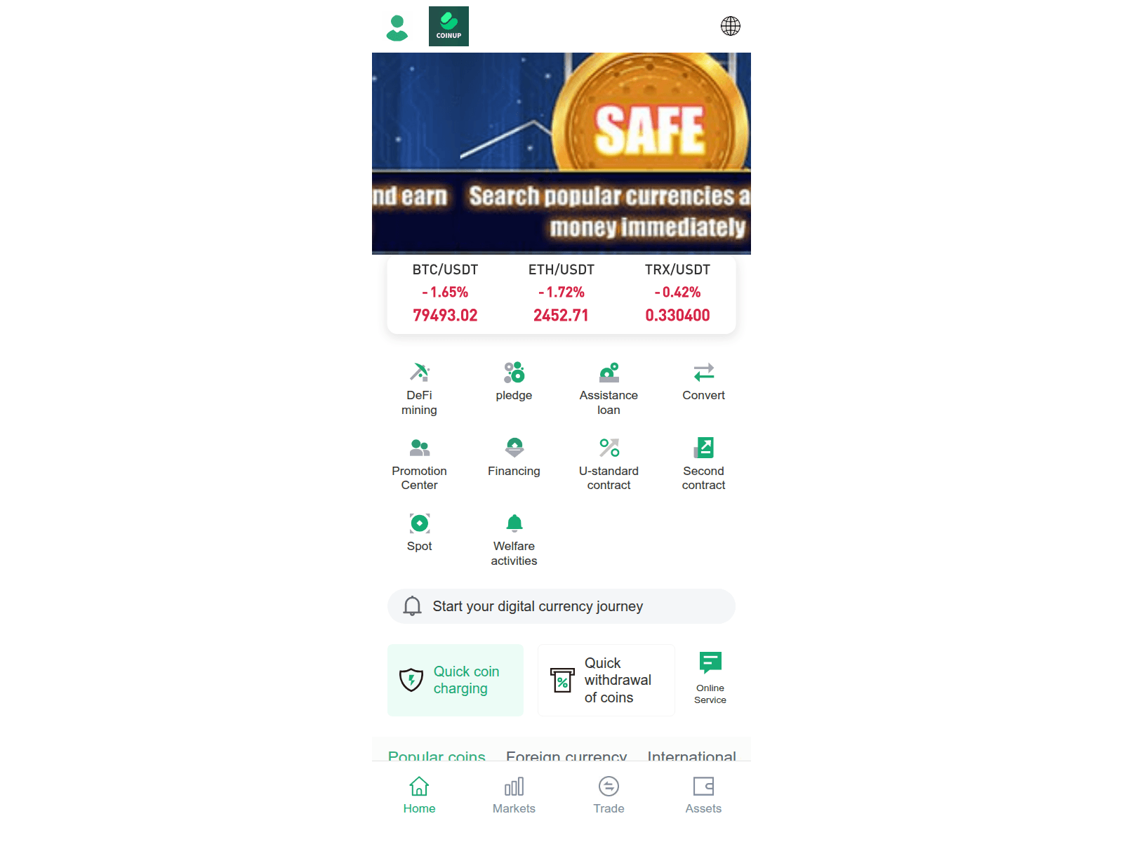 Screenshot of coinupw.com