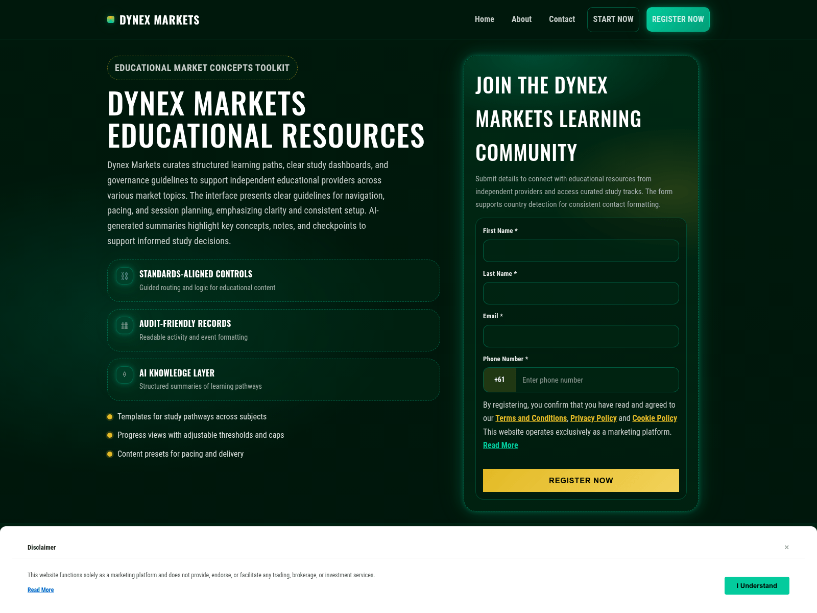 Screenshot of dynexmarkets-soft.com