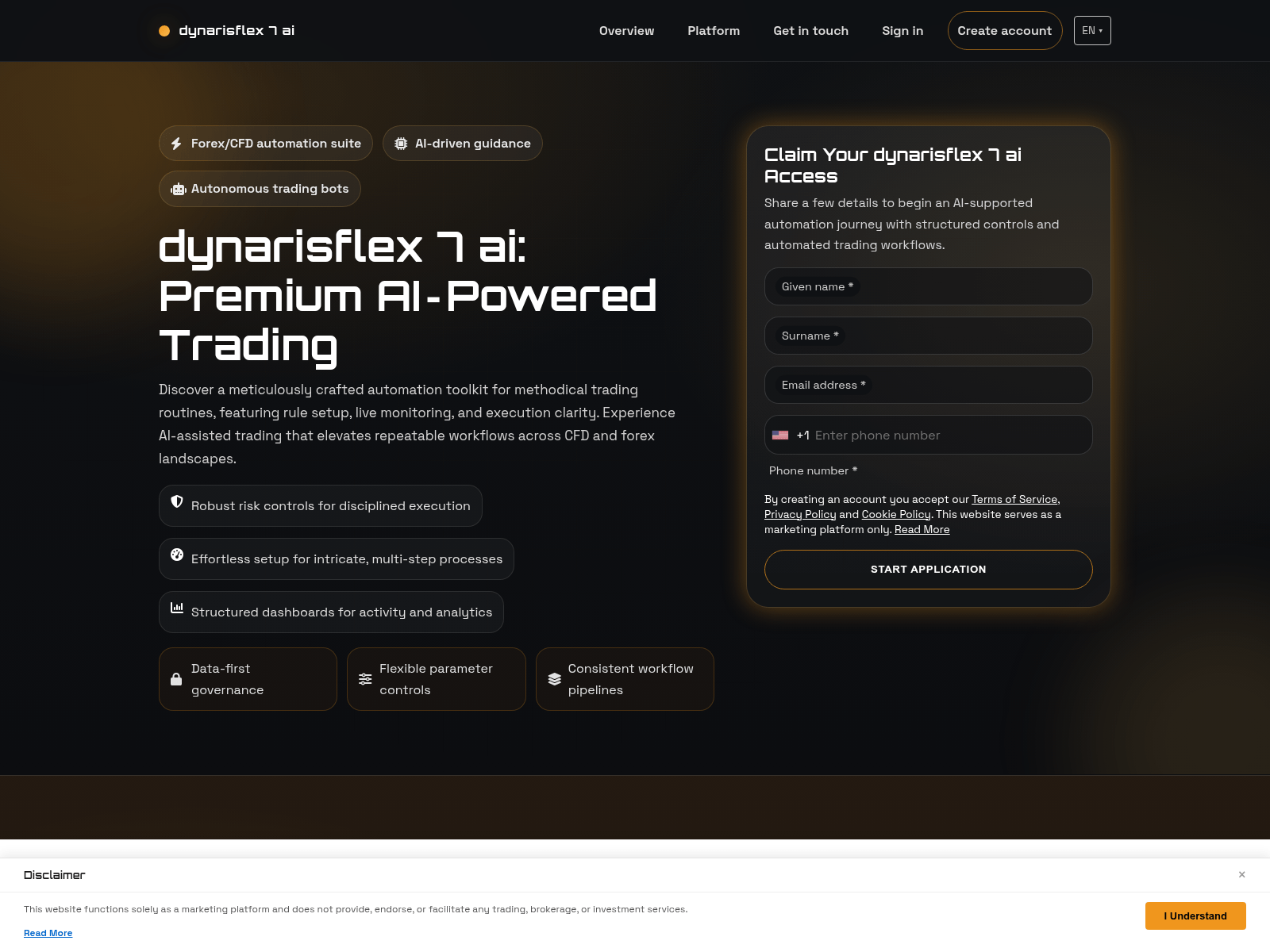 Screenshot of dynarisflex-7-ai.com