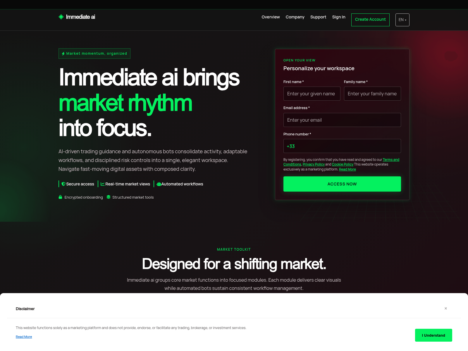 Screenshot of imm-ai-system.com