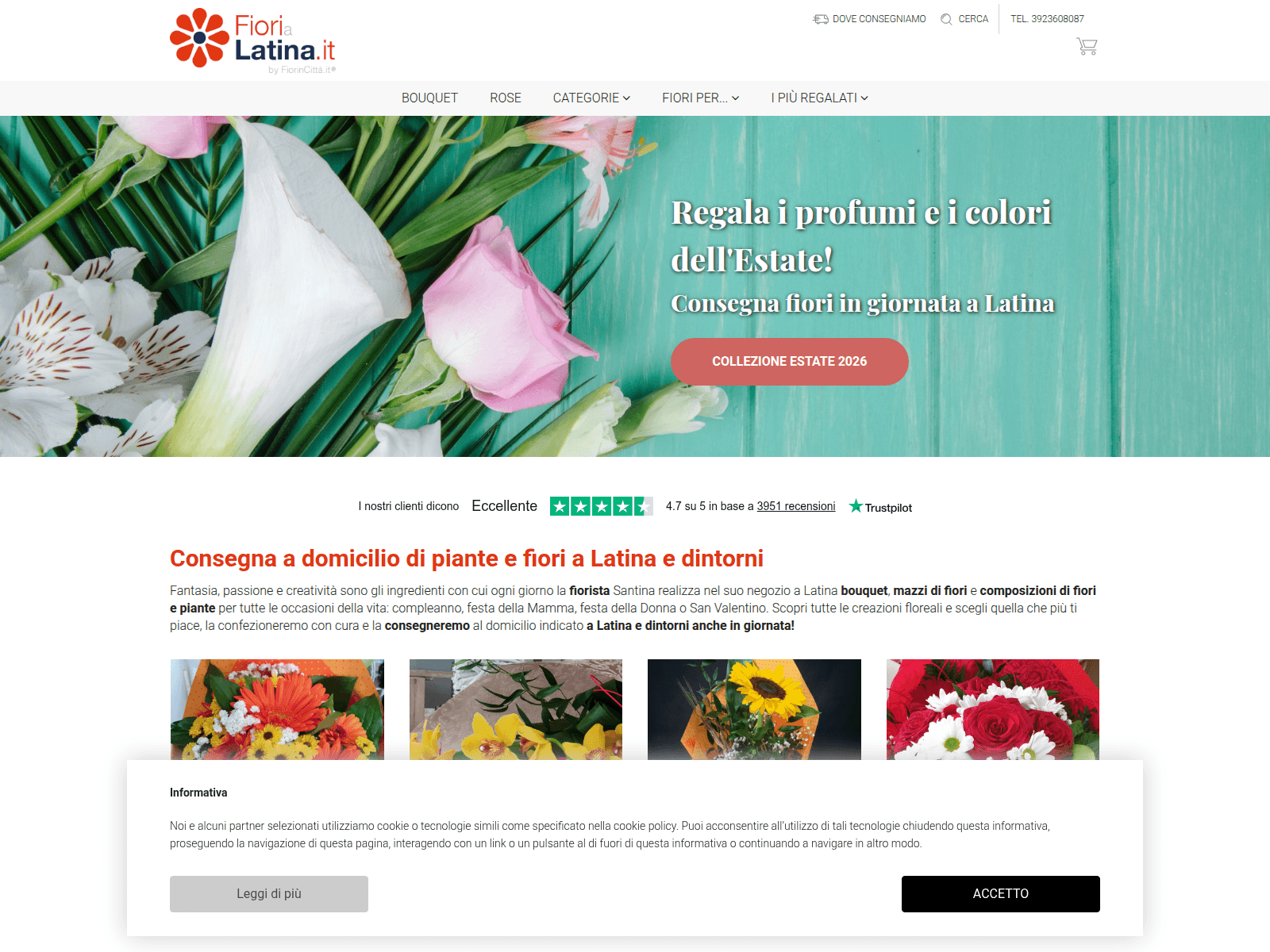 Screenshot of fiorialatina.live