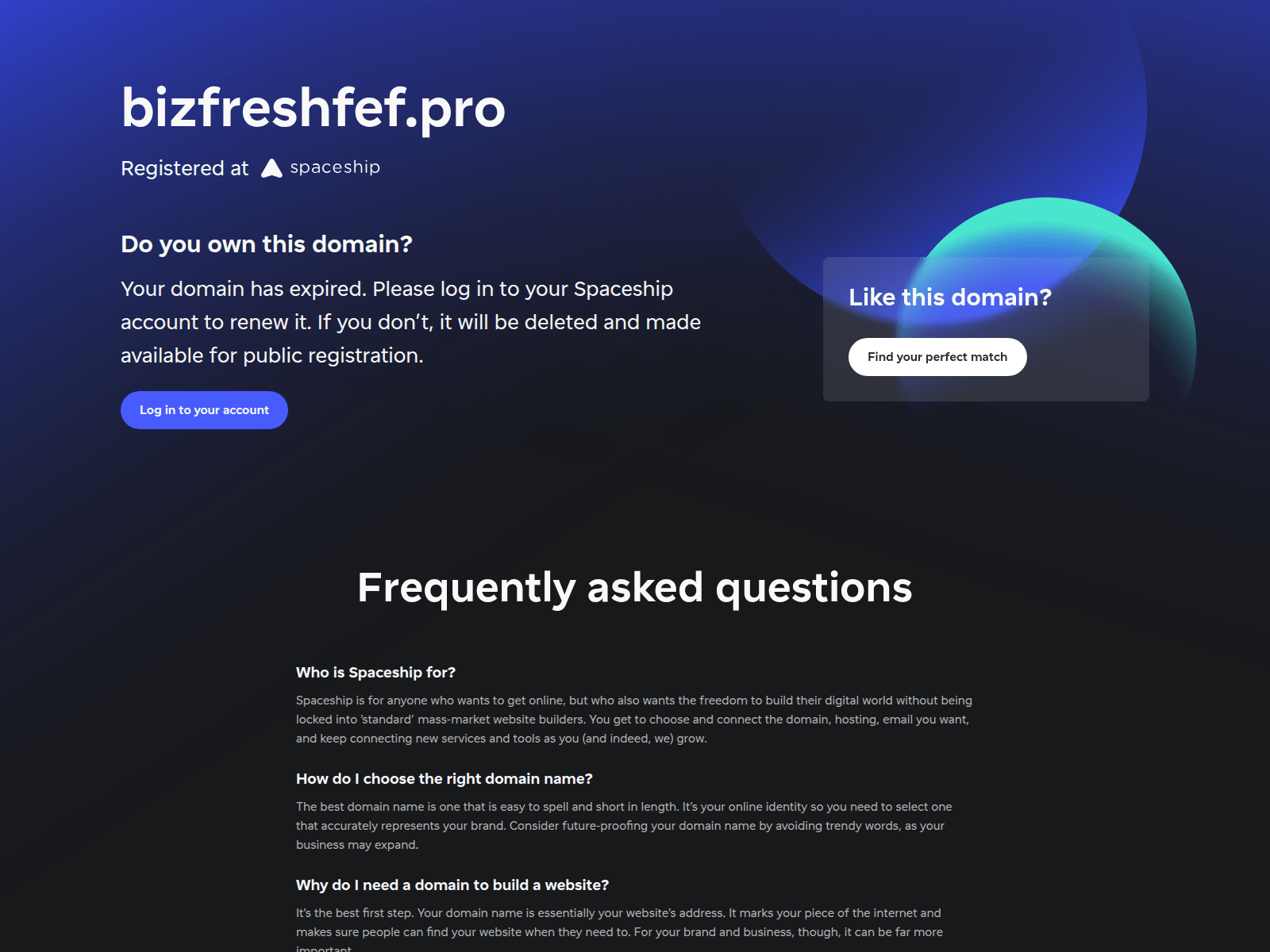 Screenshot of bizfreshfef.pro