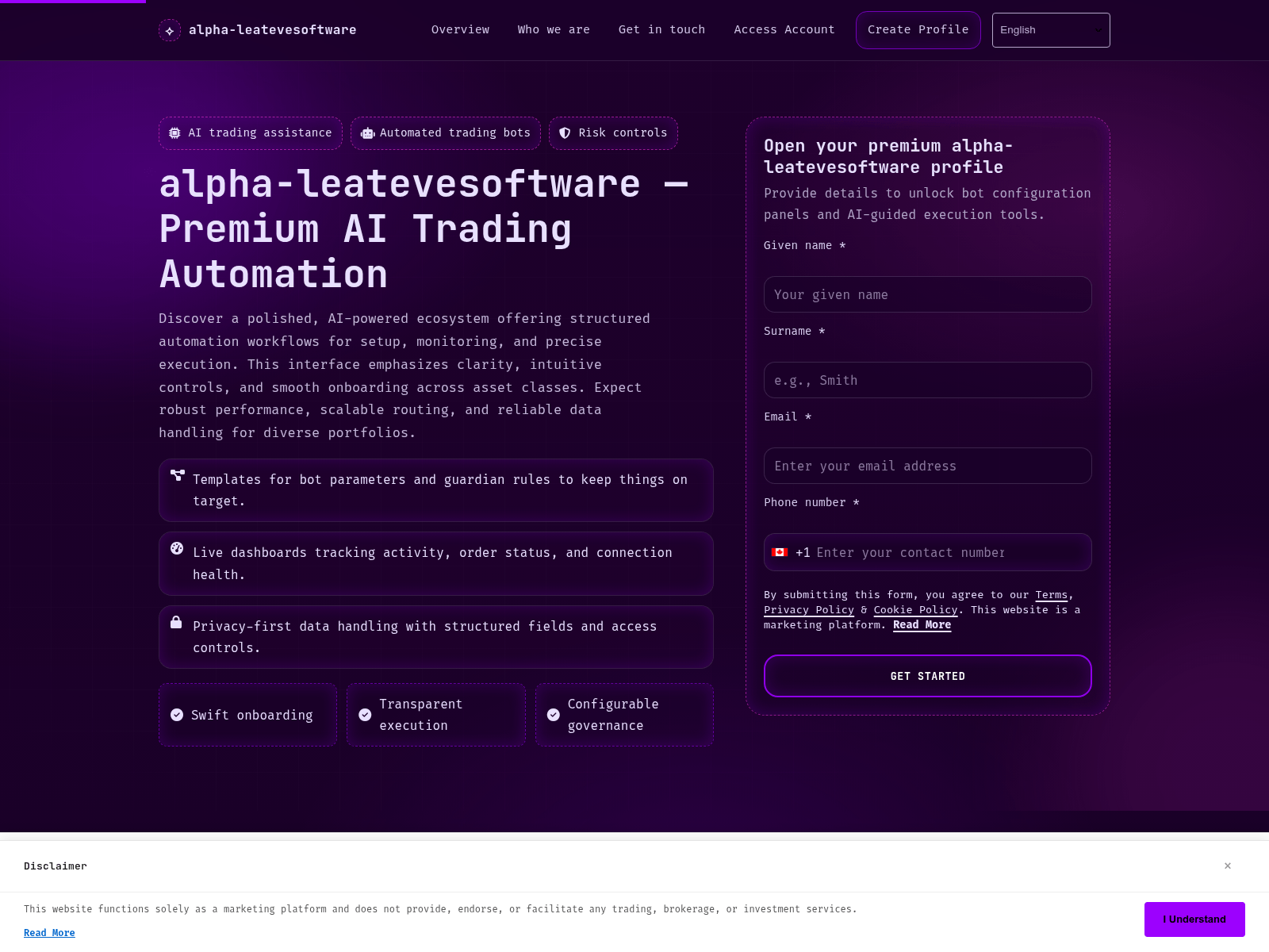 Screenshot of alpha-leatevesoftware.com