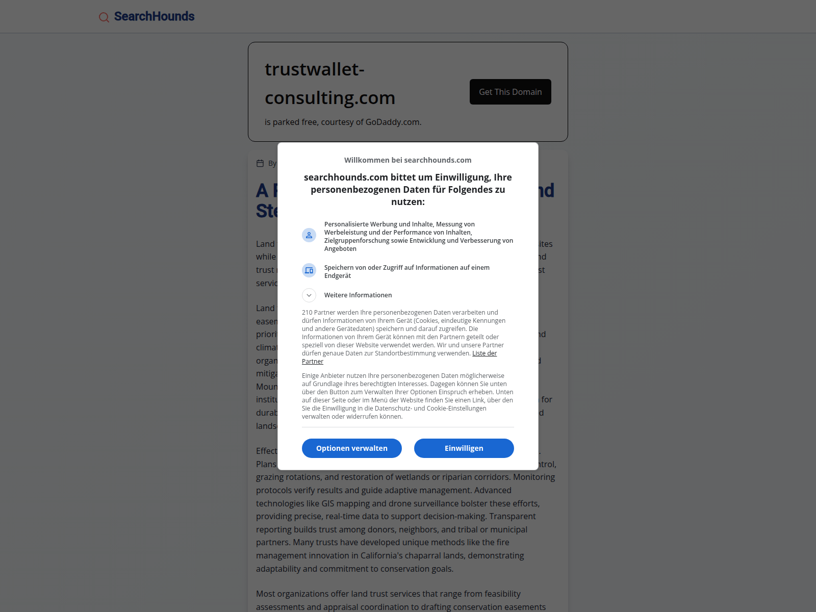 Знімок екрана trustwallet-consulting.com