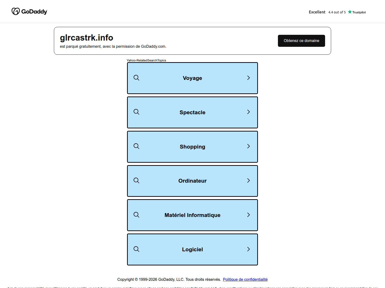 Знімок екрана glrcastrk.info